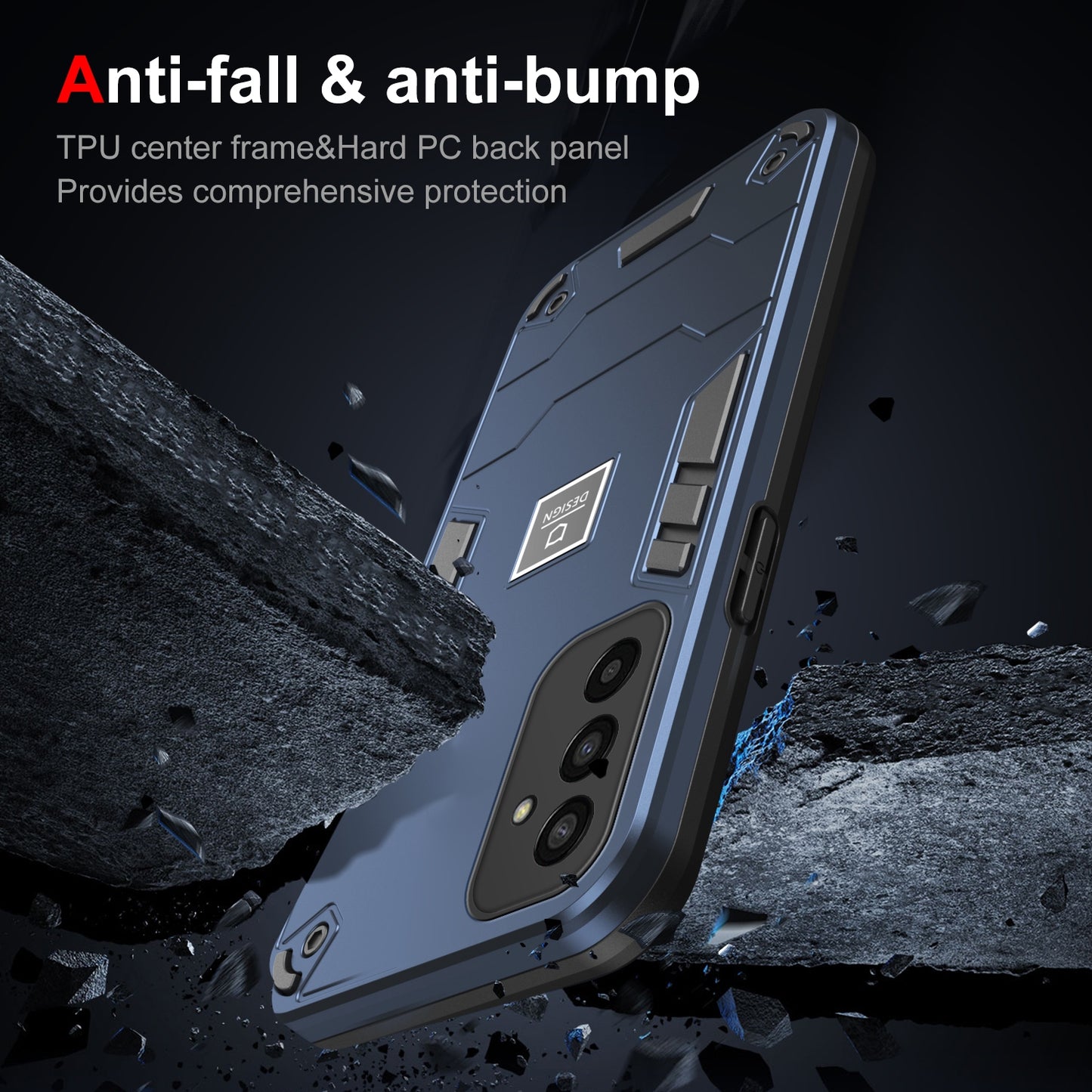 Samsung Galaxy M13 2 in 1 Shockproof, Lightweight Phone Case with TPU+PC Material, Fashionable Design, and Precise Cut-outs