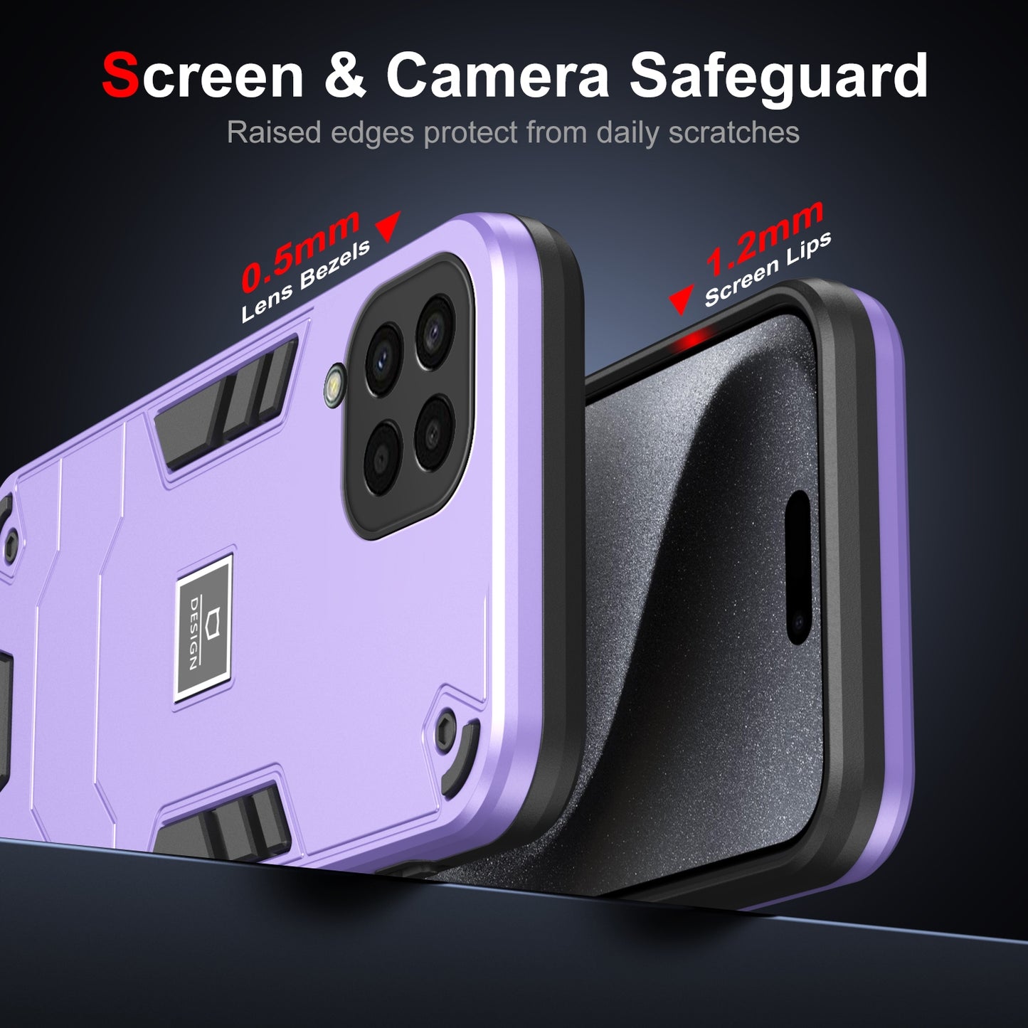 Samsung Galaxy M33 5G 2 in 1 Shockproof, Lightweight Phone Case with TPU+PC Material, Fashionable Design, and Precise Cut-outs