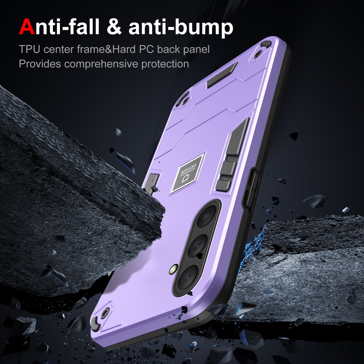 Samsung Galaxy M54 2 in 1 Shockproof, Lightweight Phone Case with TPU+PC Material, Fashionable Design, and Precise Cut-outs