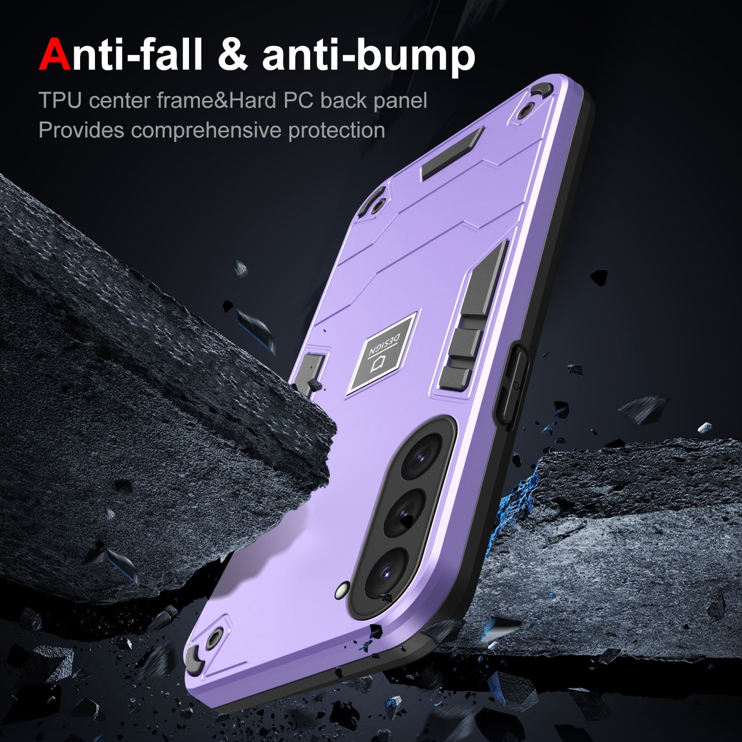 Samsung Galaxy S23 5G 2 in 1 Shockproof, Lightweight Phone Case with TPU+PC Material, Fashionable Design, and Precise Cut-outs