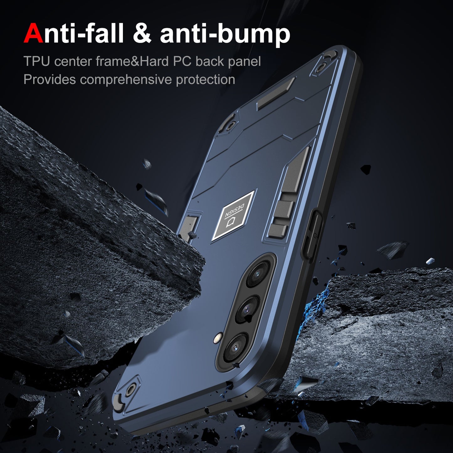 Samsung Galaxy S23 FE 5G 2 in 1 Shockproof, Lightweight Phone Case with TPU+PC Material, Fashionable Design, and Precise Cut-outs