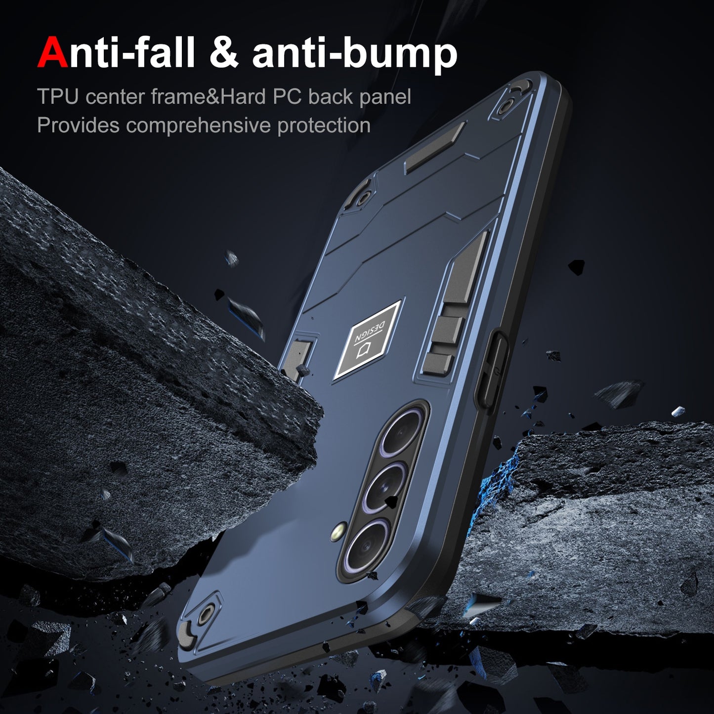 Samsung Galaxy A55 2 in 1 Shockproof, Lightweight Phone Case with TPU+PC Material, Fashionable Design, and Precise Cut-outs