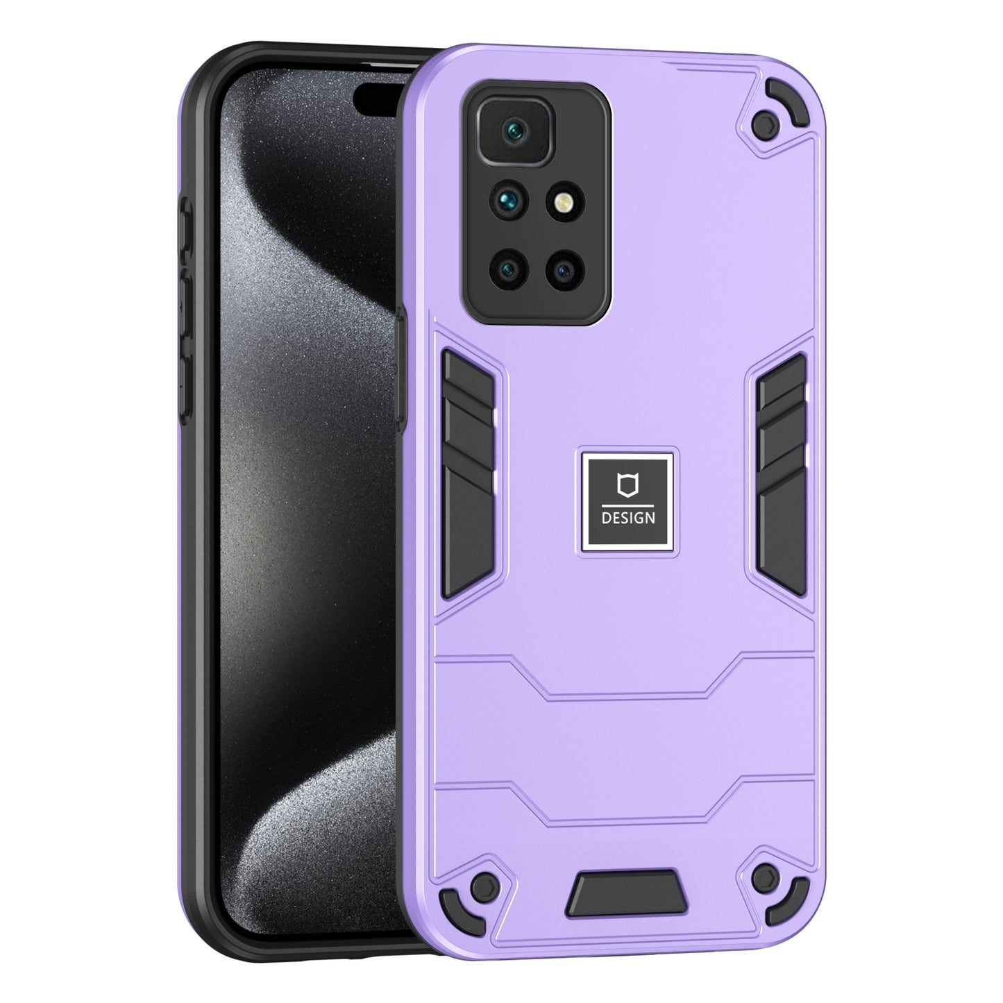 Xiaomi Redmi 10 2 in 1 Shockproof, Lightweight Phone Case with TPU+PC Material, Fashionable Design, and Precise Cut-outs