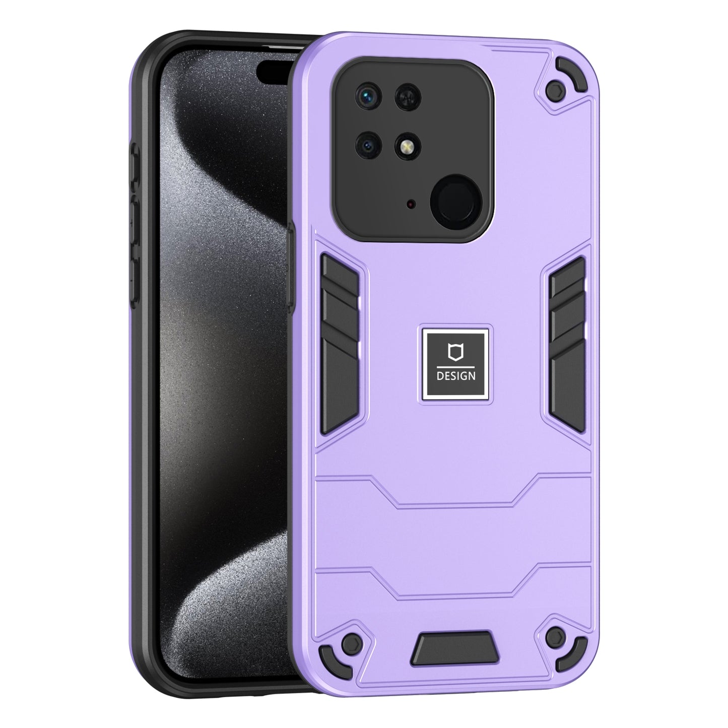 Xiaomi Redmi 10C 2 in 1 Shockproof, Lightweight Phone Case with TPU+PC Material, Fashionable Design, and Precise Cut-outs