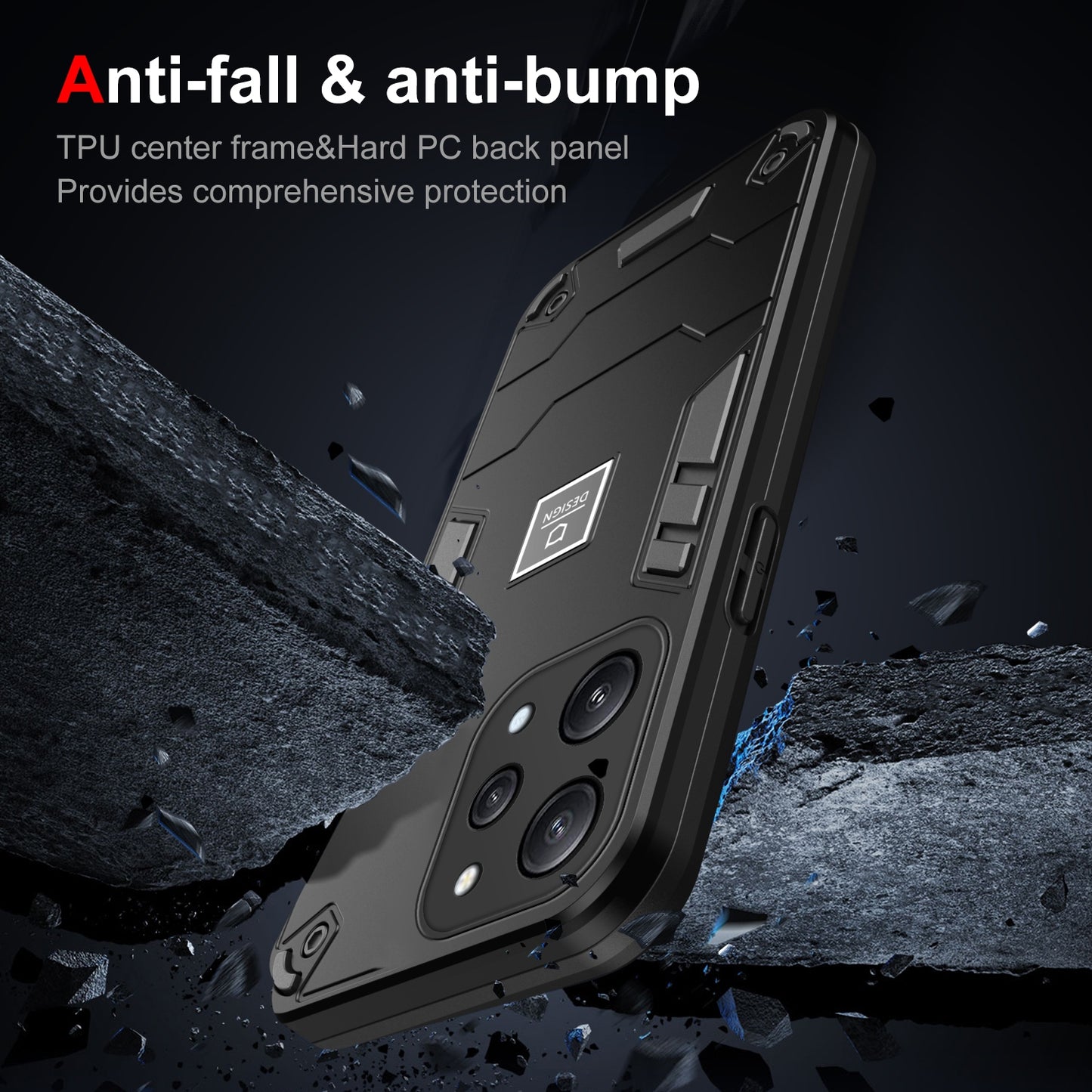 Xiaomi Redmi 12 2 in 1 Shockproof, Lightweight Phone Case with TPU+PC Material, Fashionable Design, and Precise Cut-outs