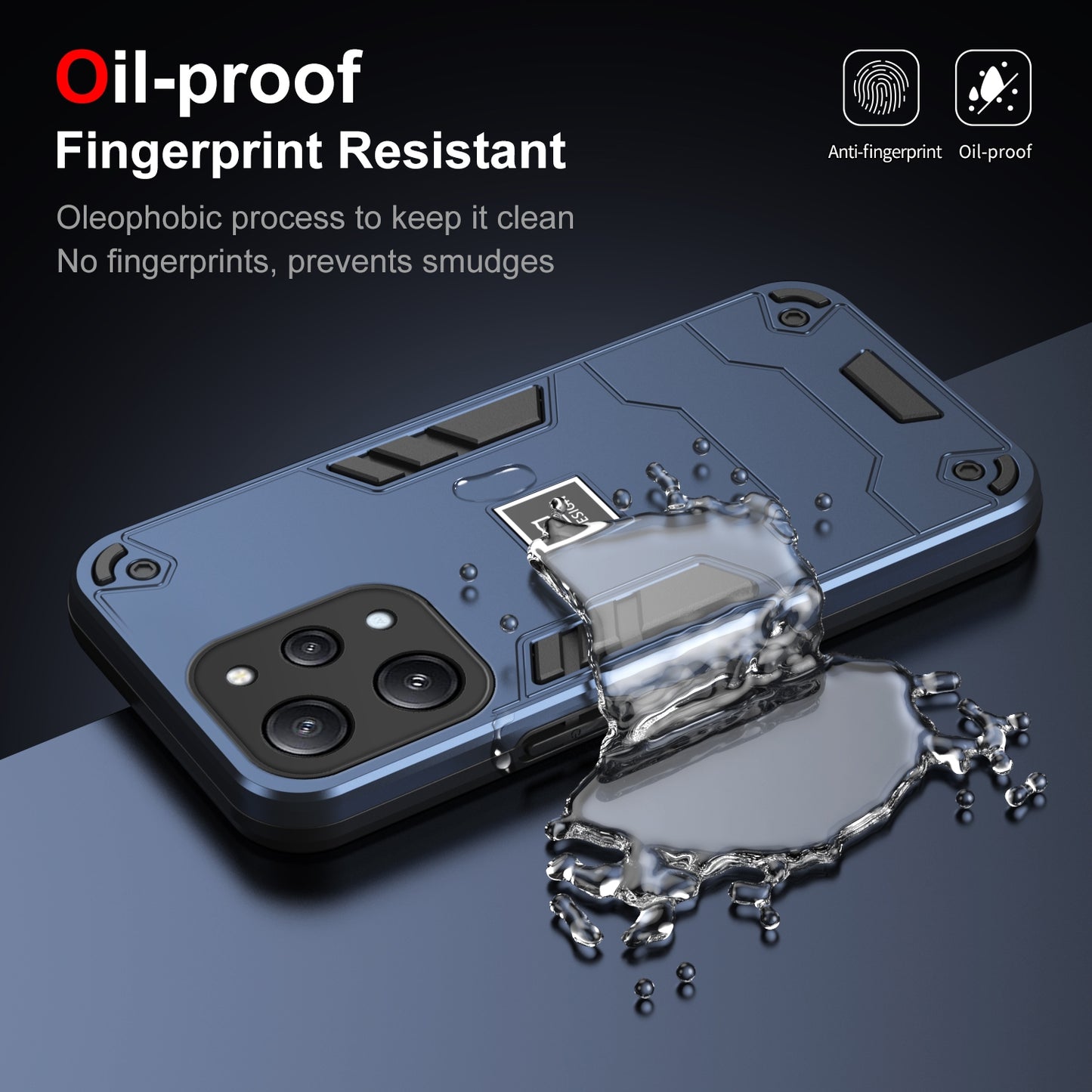 Xiaomi Redmi 12 2 in 1 Shockproof, Lightweight Phone Case with TPU+PC Material, Fashionable Design, and Precise Cut-outs