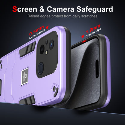 Xiaomi Redmi 12C 2 in 1 Shockproof, Lightweight Phone Case with TPU+PC Material, Fashionable Design, and Precise Cut-outs