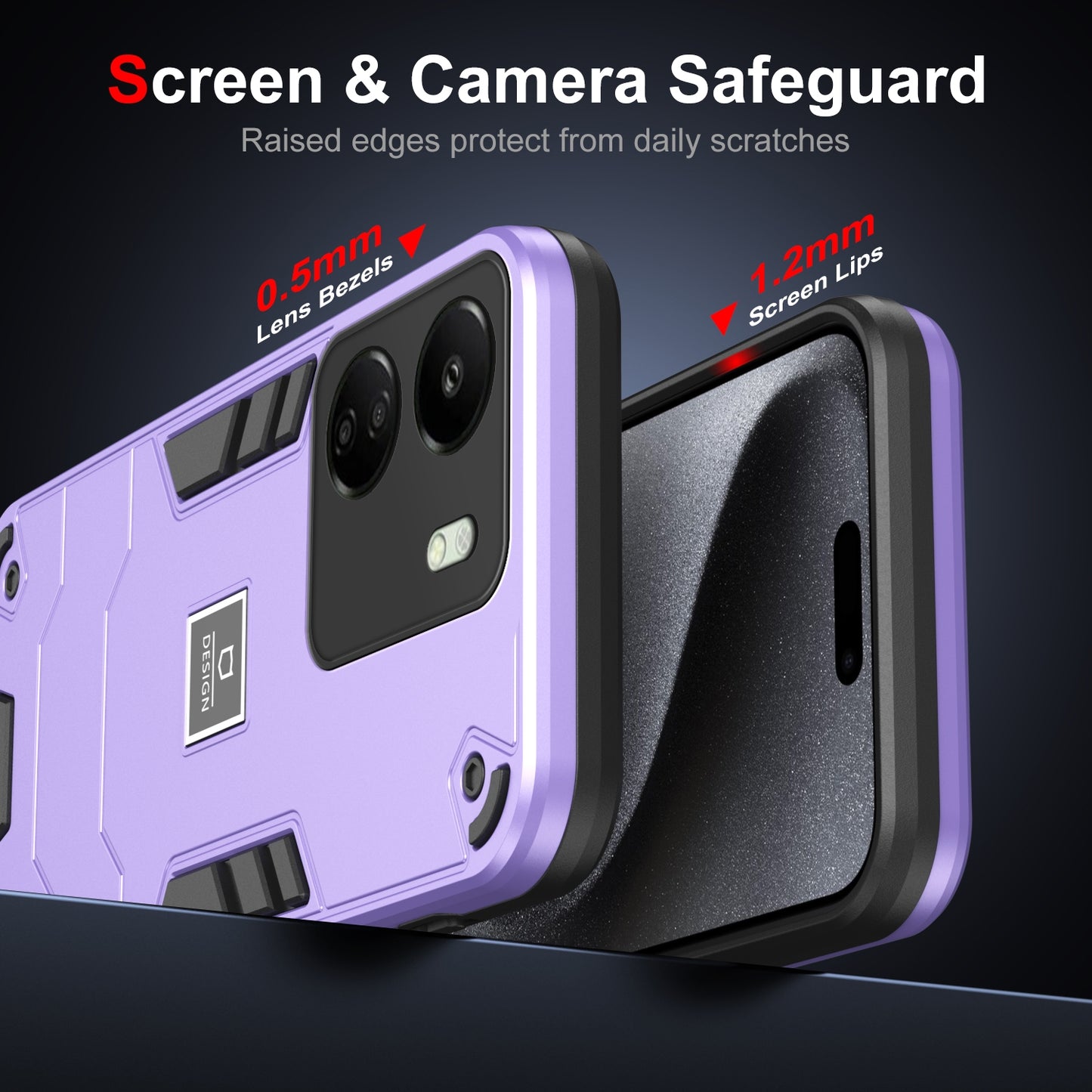 Xiaomi Redmi 13C 2 in 1 Shockproof, Lightweight Phone Case with TPU+PC Material, Fashionable Design, and Precise Cut-outs