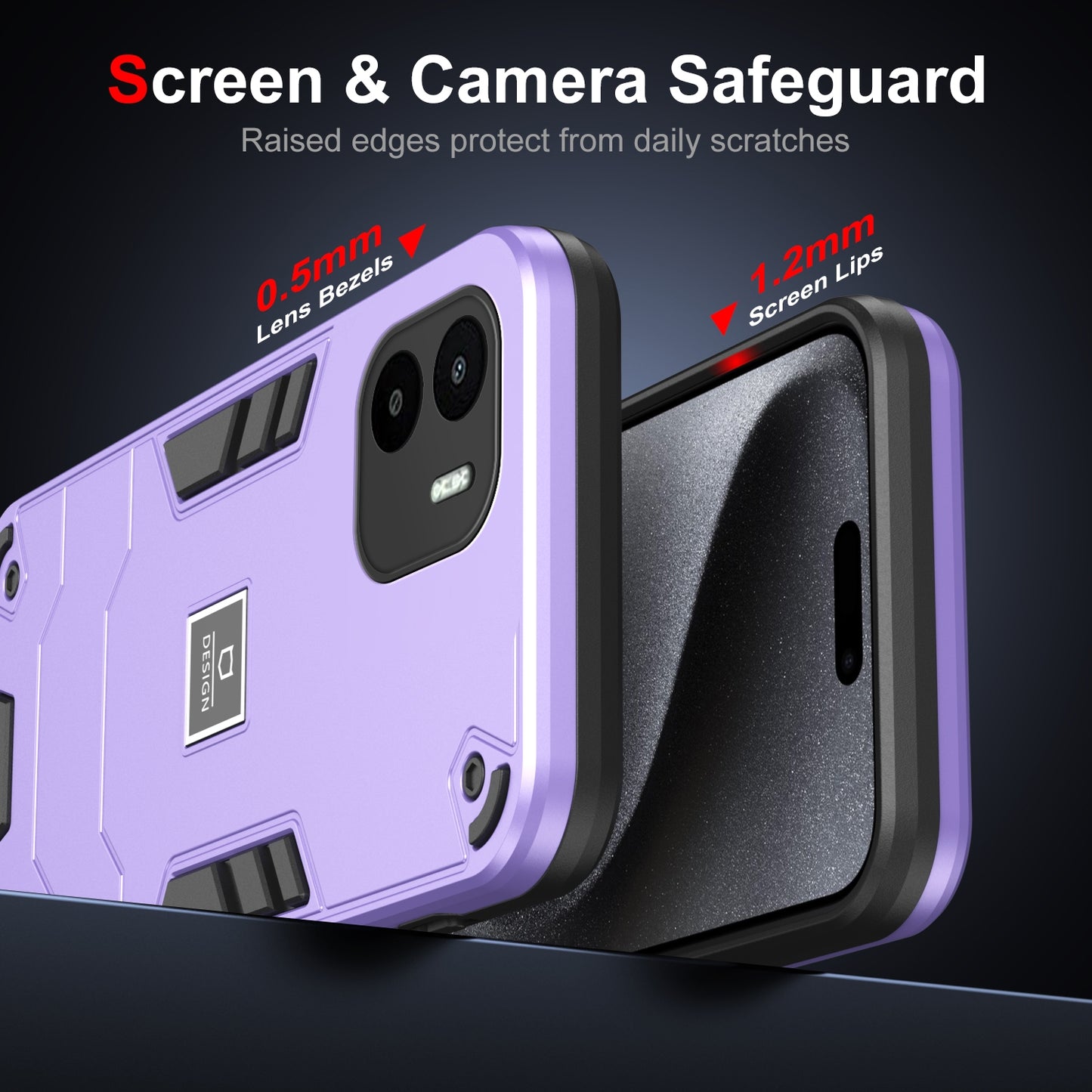 Xiaomi Redmi A1 2 in 1 Shockproof, Lightweight Phone Case with TPU+PC Material, Fashionable Design, and Precise Cut-outs