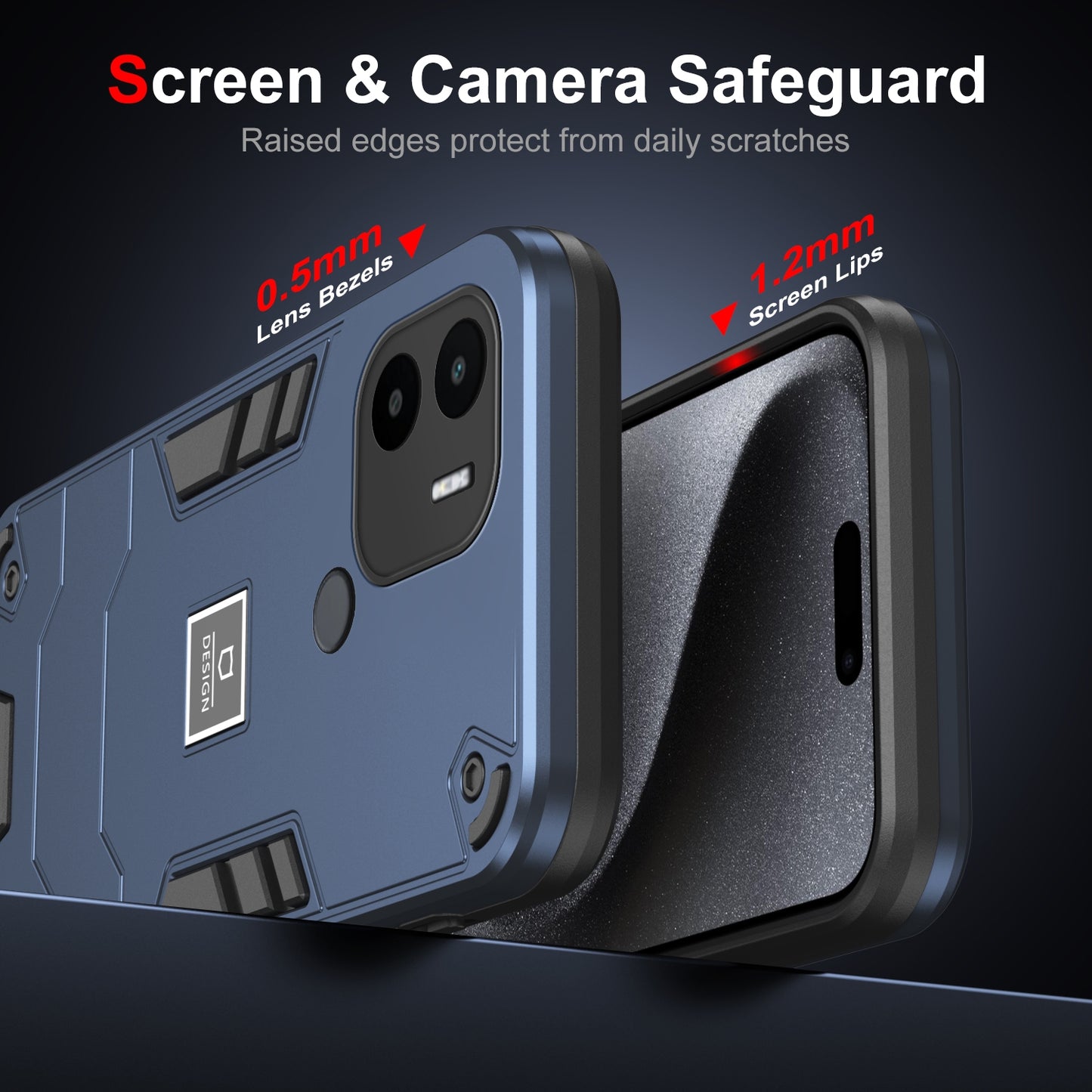 Xiaomi Redmi A1 Plus 2 in 1 Shockproof, Lightweight Phone Case with TPU+PC Material, Fashionable Design, and Precise Cut-outs