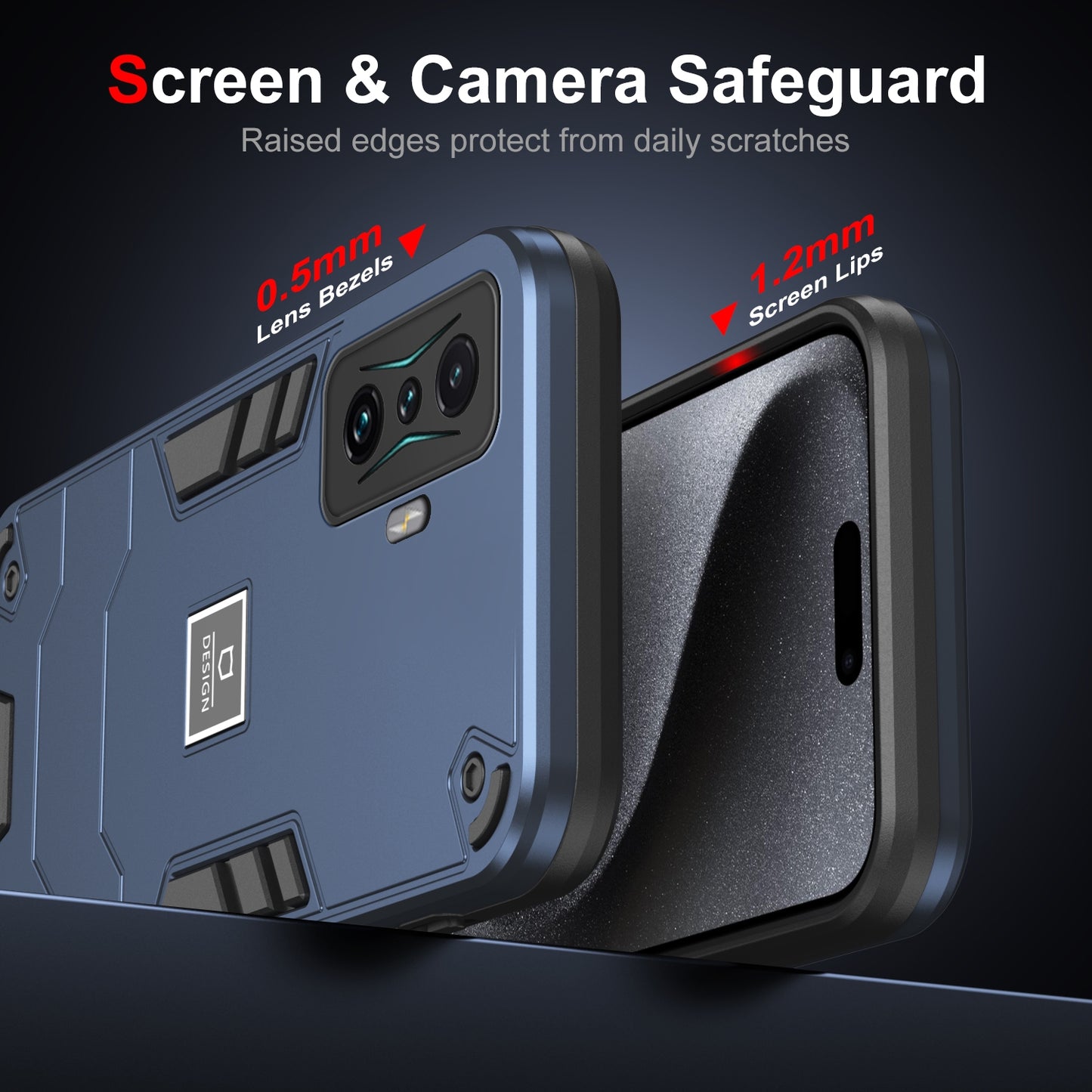 Xiaomi Redmi K50 Gaming 2 in 1 Shockproof, Lightweight Phone Case with TPU+PC Material, Fashionable Design, and Precise Cut-outs