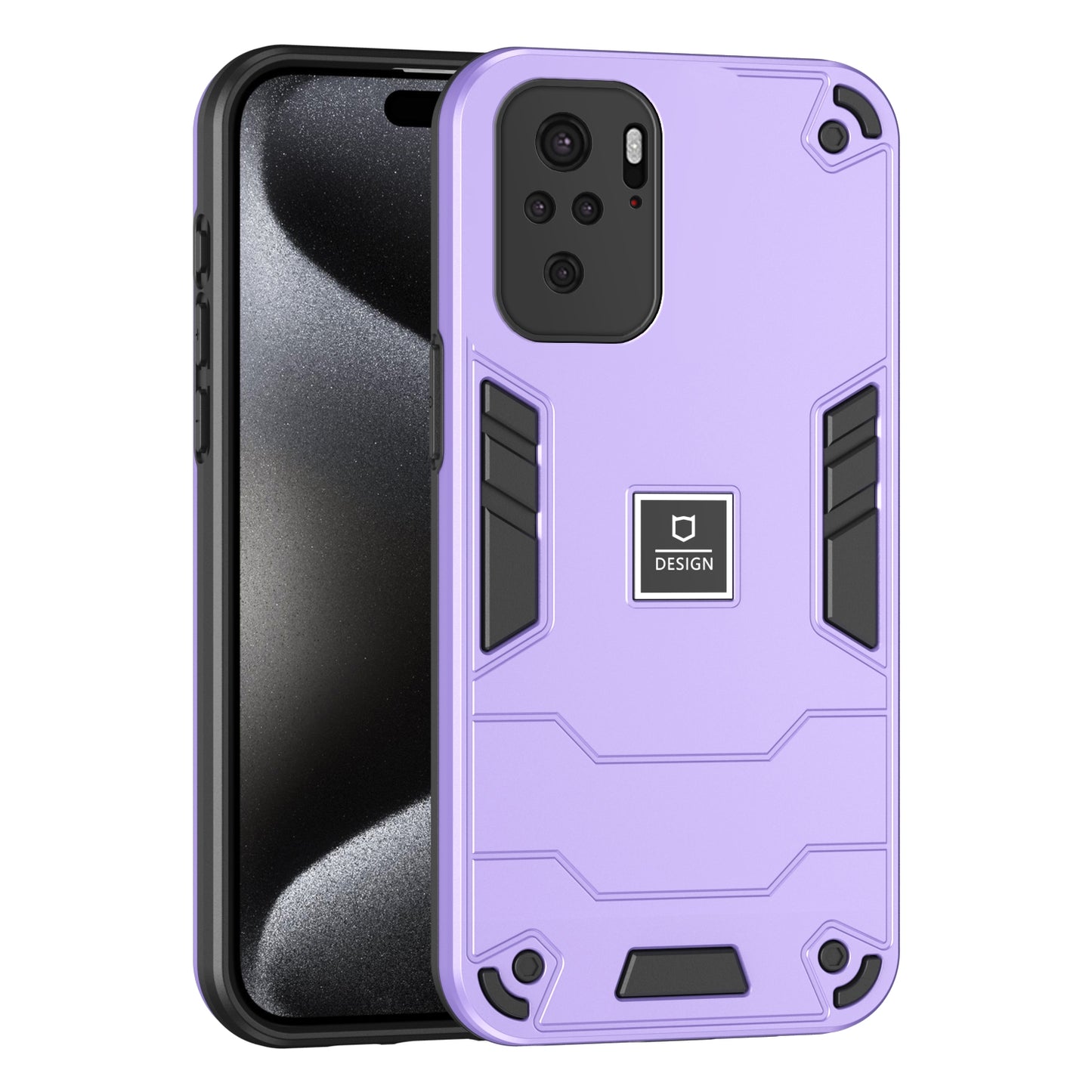 Xiaomi Redmi Note 10 4G 2 in 1 Shockproof, Lightweight Phone Case with TPU+PC Material, Fashionable Design, and Precise Cut-outs