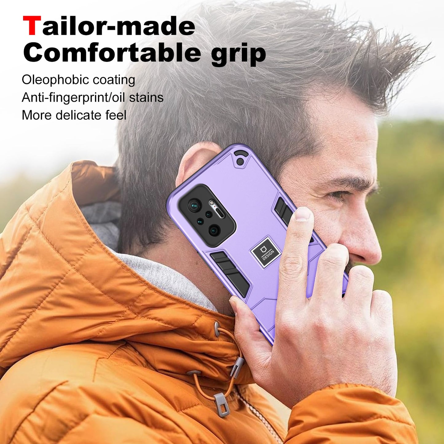 Xiaomi Redmi Note 10 Pro 4G 2 in 1 Shockproof, Lightweight Phone Case with TPU+PC Material, Fashionable Design, and Precise Cut-outs