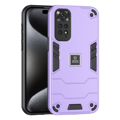 Xiaomi Redmi Note 11 4G Global 2 in 1 Shockproof, Lightweight Phone Case with TPU+PC Material, Fashionable Design, and Precise Cut-outs