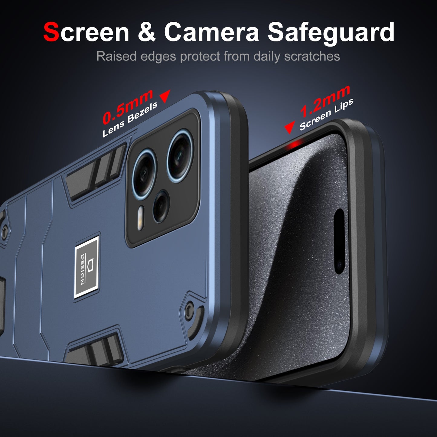Xiaomi Redmi Note 12 Pro Global 2 in 1 Shockproof, Lightweight Phone Case with TPU+PC Material, Fashionable Design, and Precise Cut-outs