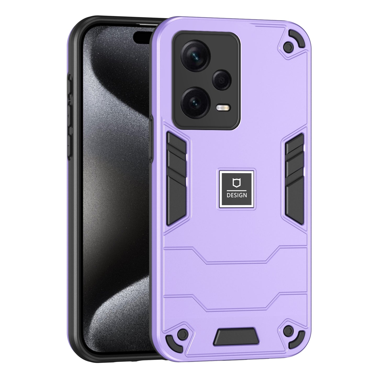 Xiaomi Redmi Note 12 Pro+ Global 2 in 1 Shockproof, Lightweight Phone Case with TPU+PC Material, Fashionable Design, and Precise Cut-outs