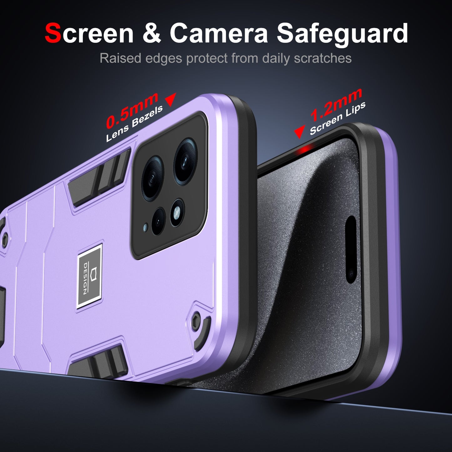 Xiaomi Redmi Note 12 4G Global 2 in 1 Shockproof, Lightweight Phone Case with TPU+PC Material, Fashionable Design, and Precise Cut-outs