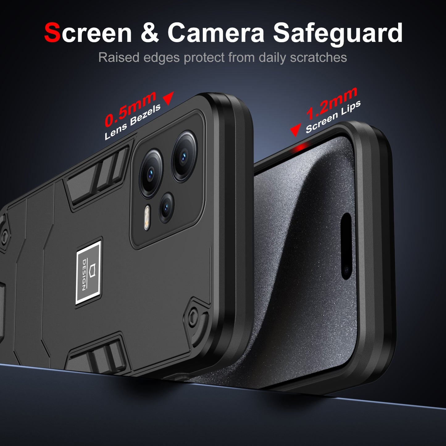 Xiaomi Redmi Note 12 5G Global 2 in 1 Shockproof, Lightweight Phone Case with TPU+PC Material, Fashionable Design, and Precise Cut-outs