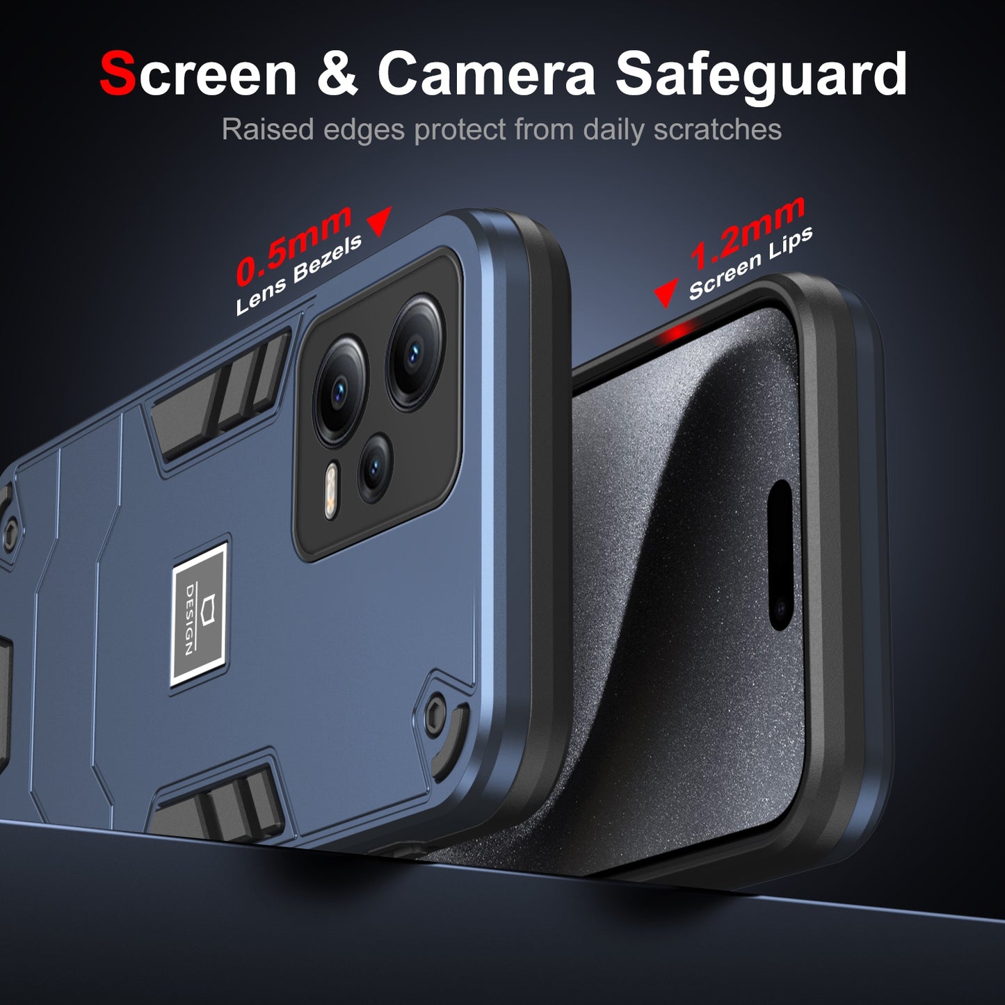 Xiaomi Redmi Note 12 5G Global 2 in 1 Shockproof, Lightweight Phone Case with TPU+PC Material, Fashionable Design, and Precise Cut-outs