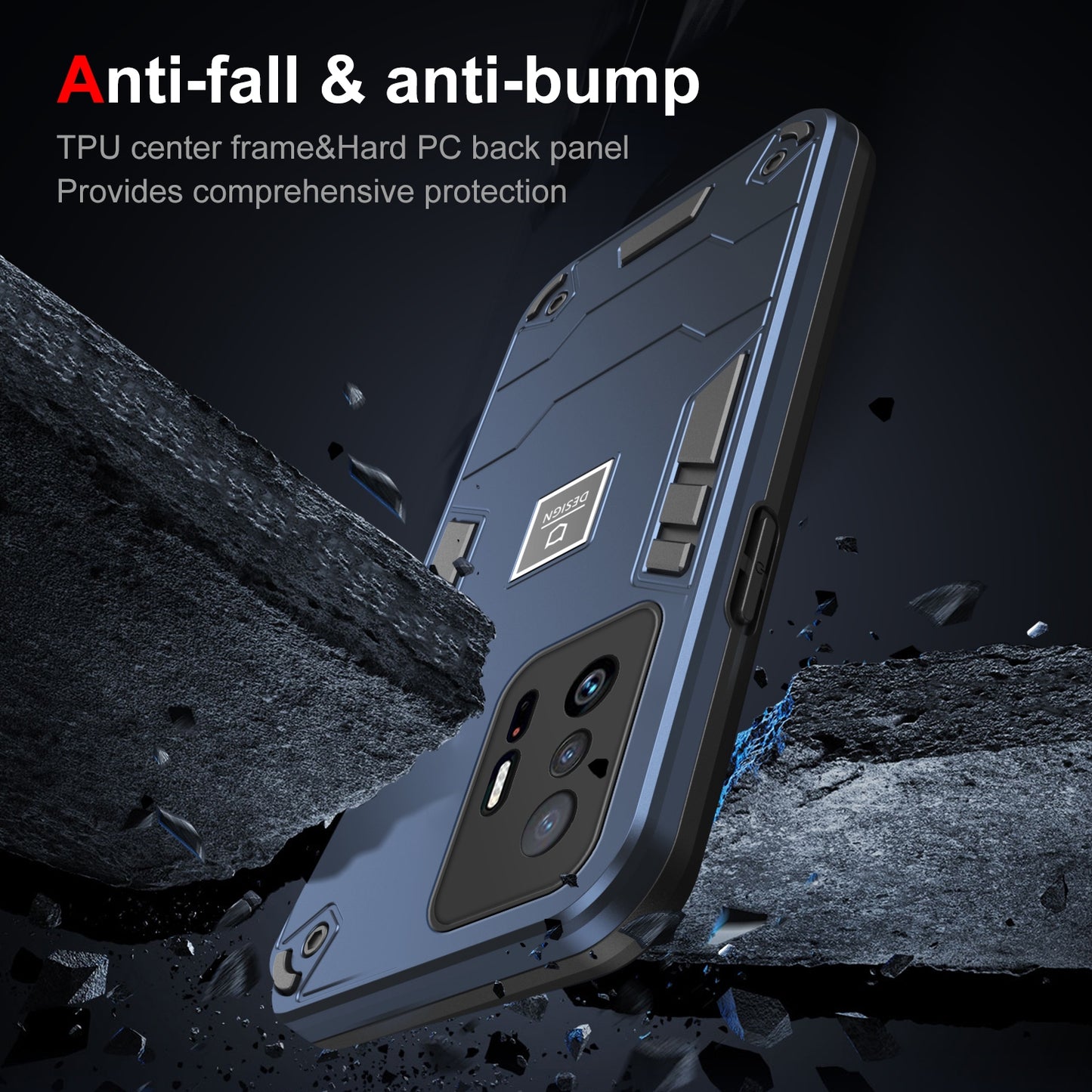 Xiaomi Mi 11T 2 in 1 Shockproof, Lightweight Phone Case with TPU+PC Material, Fashionable Design, and Precise Cut-outs