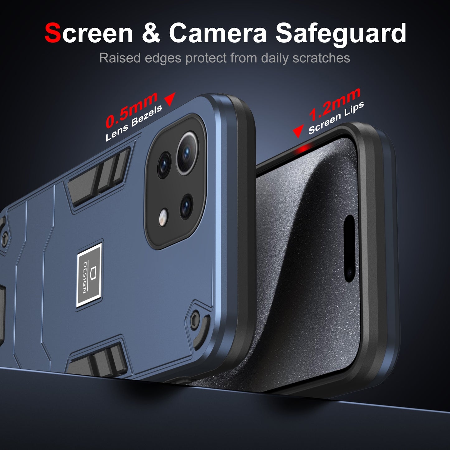 Xiaomi 11 Lite 2 in 1 Shockproof, Lightweight Phone Case with TPU+PC Material, Fashionable Design, and Precise Cut-outs