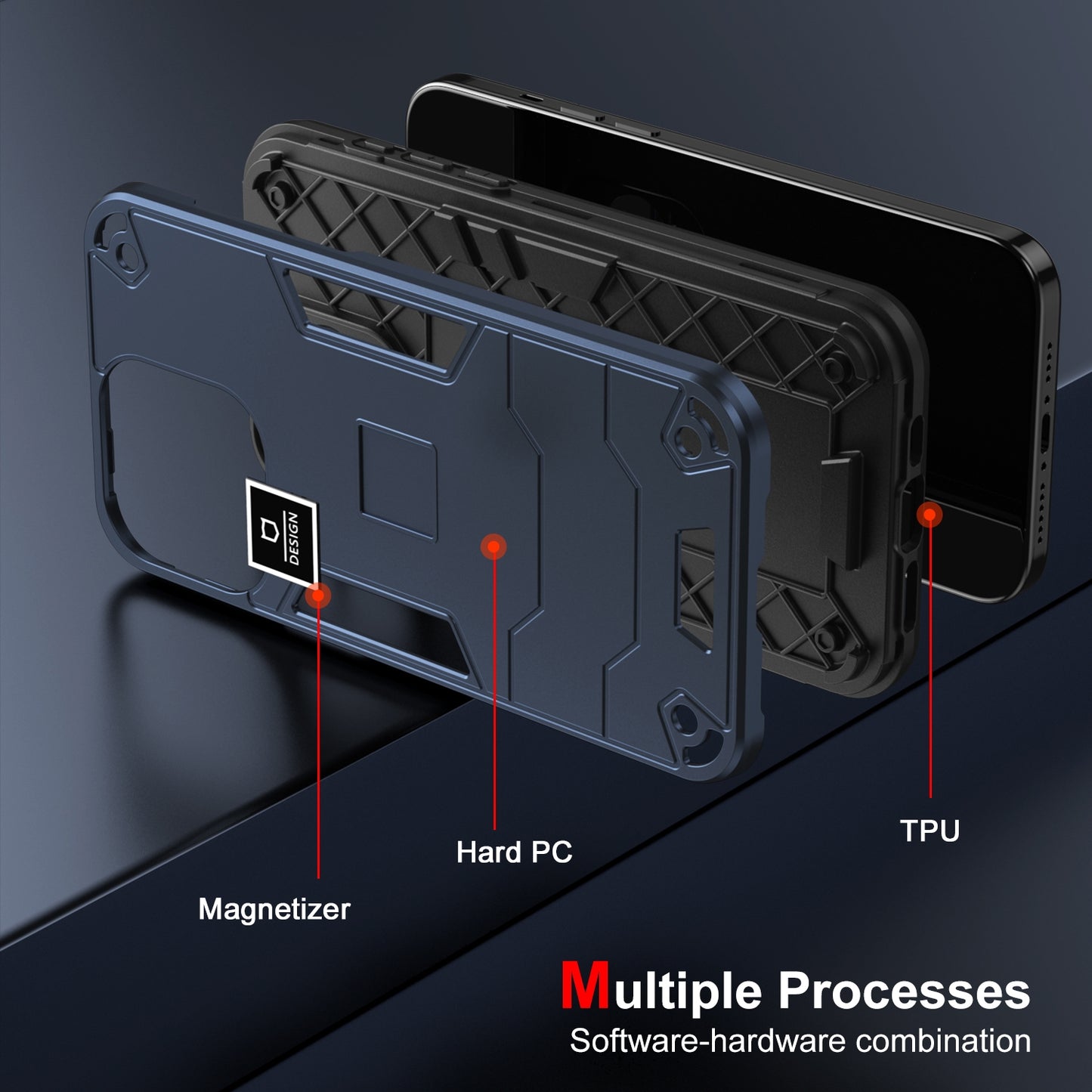 Xiaomi 11 Lite 2 in 1 Shockproof, Lightweight Phone Case with TPU+PC Material, Fashionable Design, and Precise Cut-outs