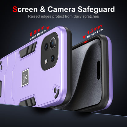 Xiaomi 11 Lite 2 in 1 Shockproof, Lightweight Phone Case with TPU+PC Material, Fashionable Design, and Precise Cut-outs