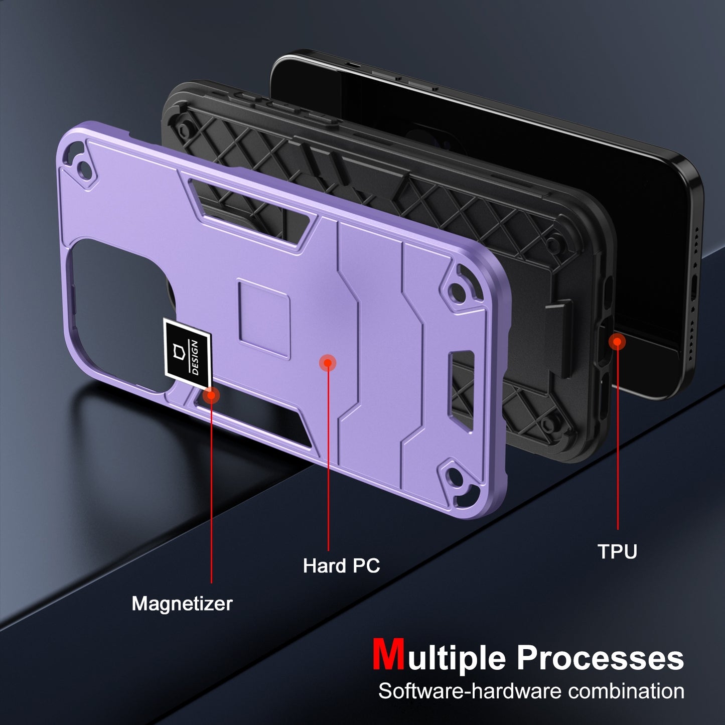 Xiaomi 12T 2 in 1 Shockproof, Lightweight Phone Case with TPU+PC Material, Fashionable Design, and Precise Cut-outs