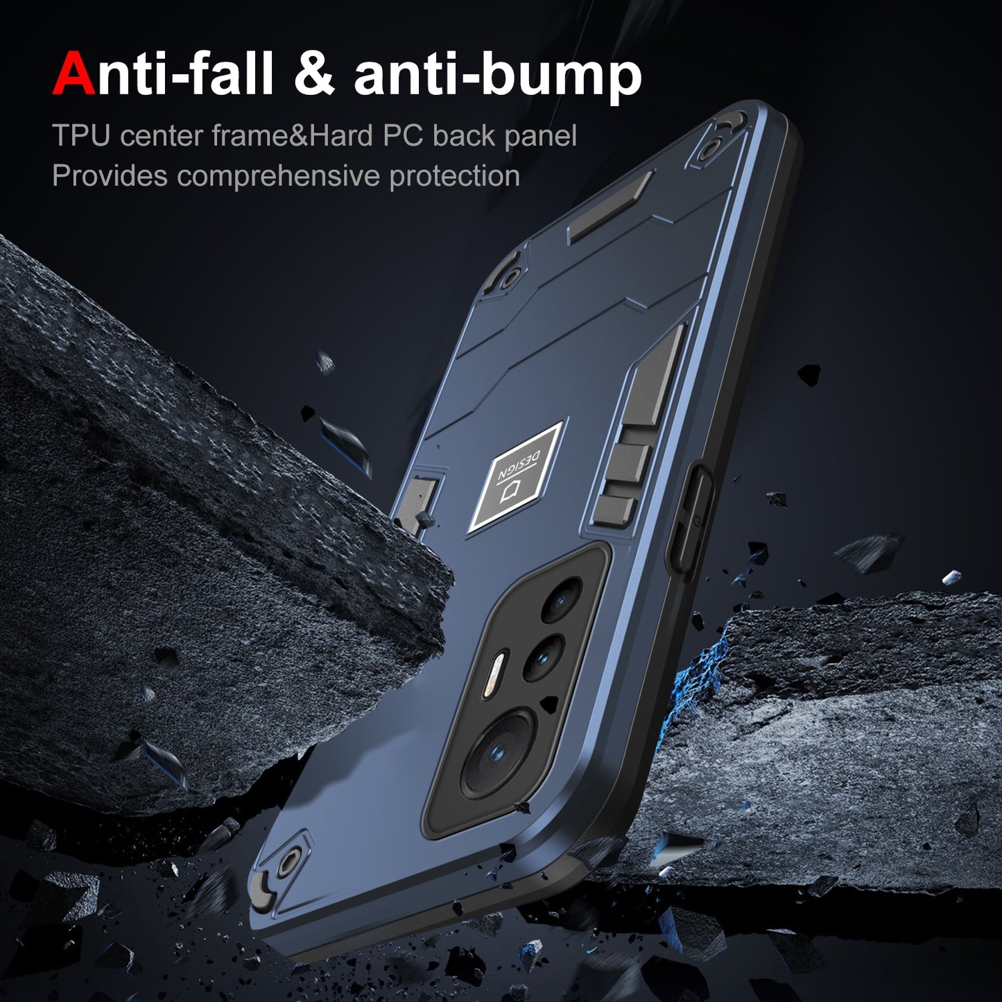 Xiaomi 12 Lite 2 in 1 Shockproof, Lightweight Phone Case with TPU+PC Material, Fashionable Design, and Precise Cut-outs