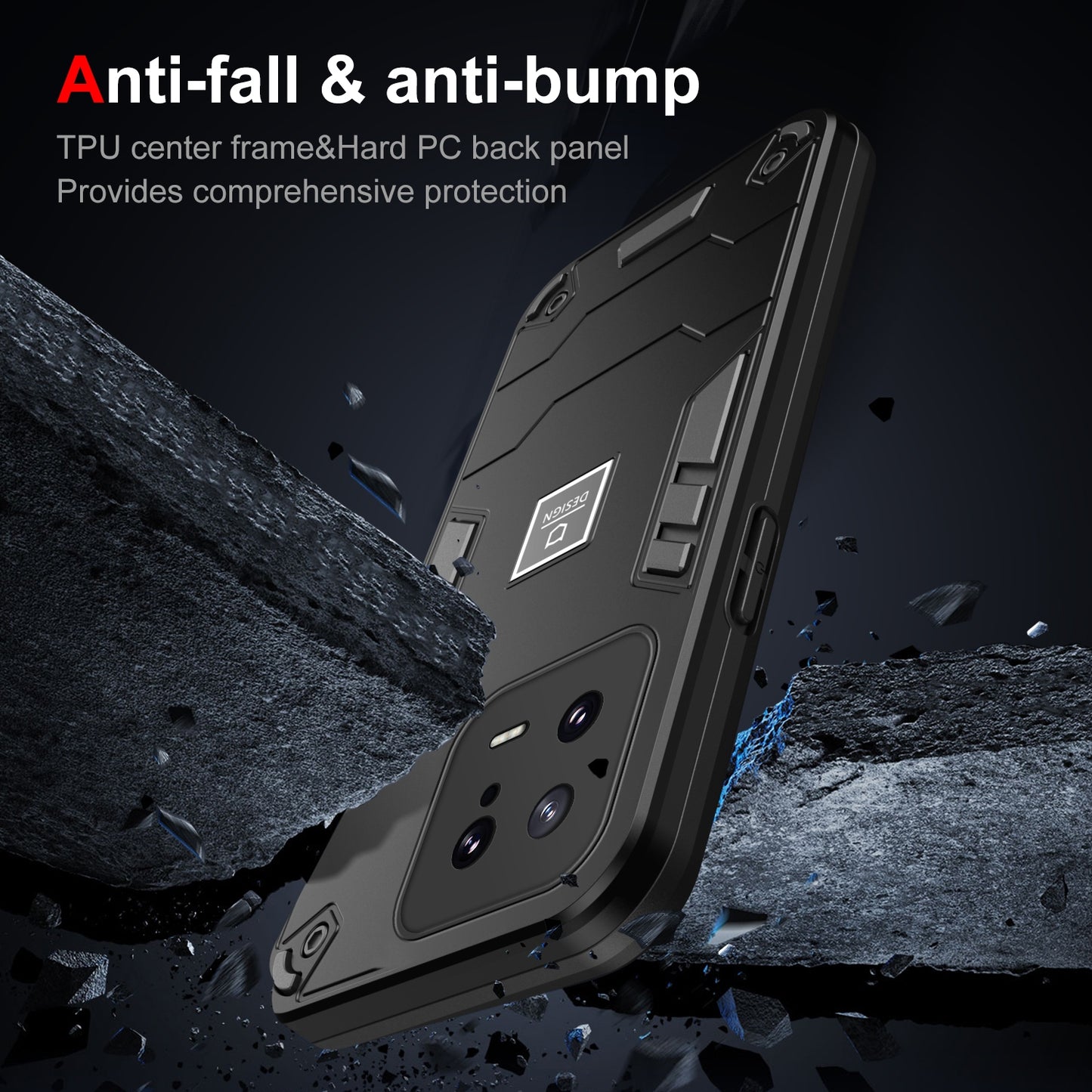 Xiaomi 13 2 in 1 Shockproof, Lightweight Phone Case with TPU+PC Material, Fashionable Design, and Precise Cut-outs
