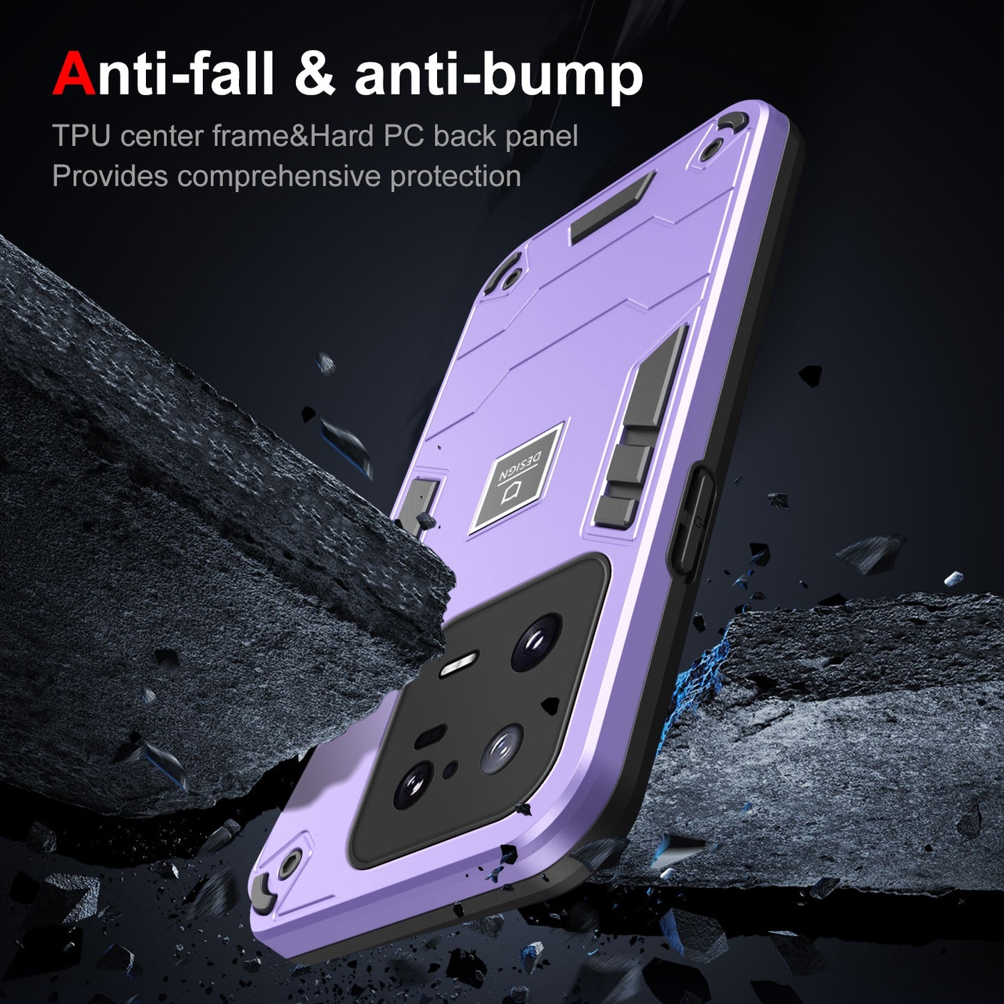 Xiaomi 13 Pro 2 in 1 Shockproof, Lightweight Phone Case with TPU+PC Material, Fashionable Design, and Precise Cut-outs