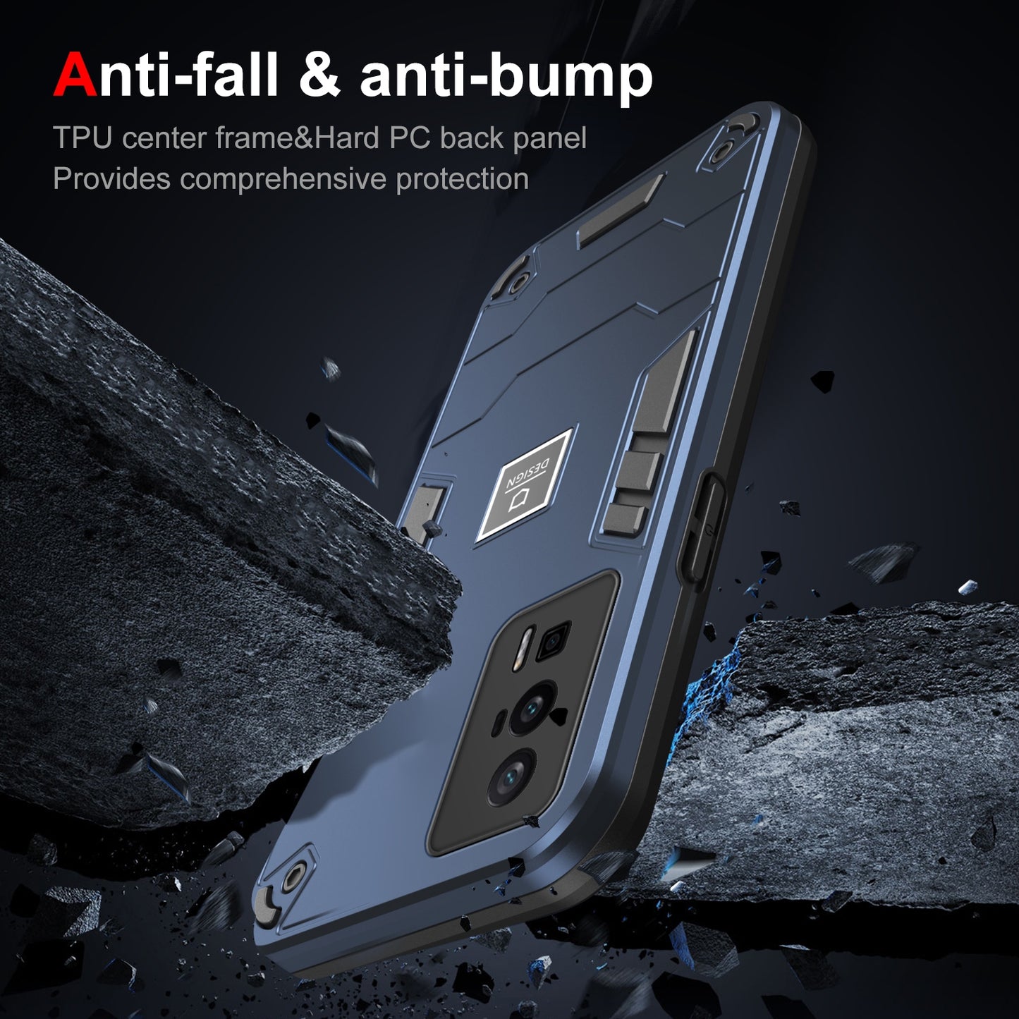 Xiaomi Poco F5 Pro 5G 2 in 1 Shockproof, Lightweight Phone Case with TPU+PC Material, Fashionable Design, and Precise Cut-outs