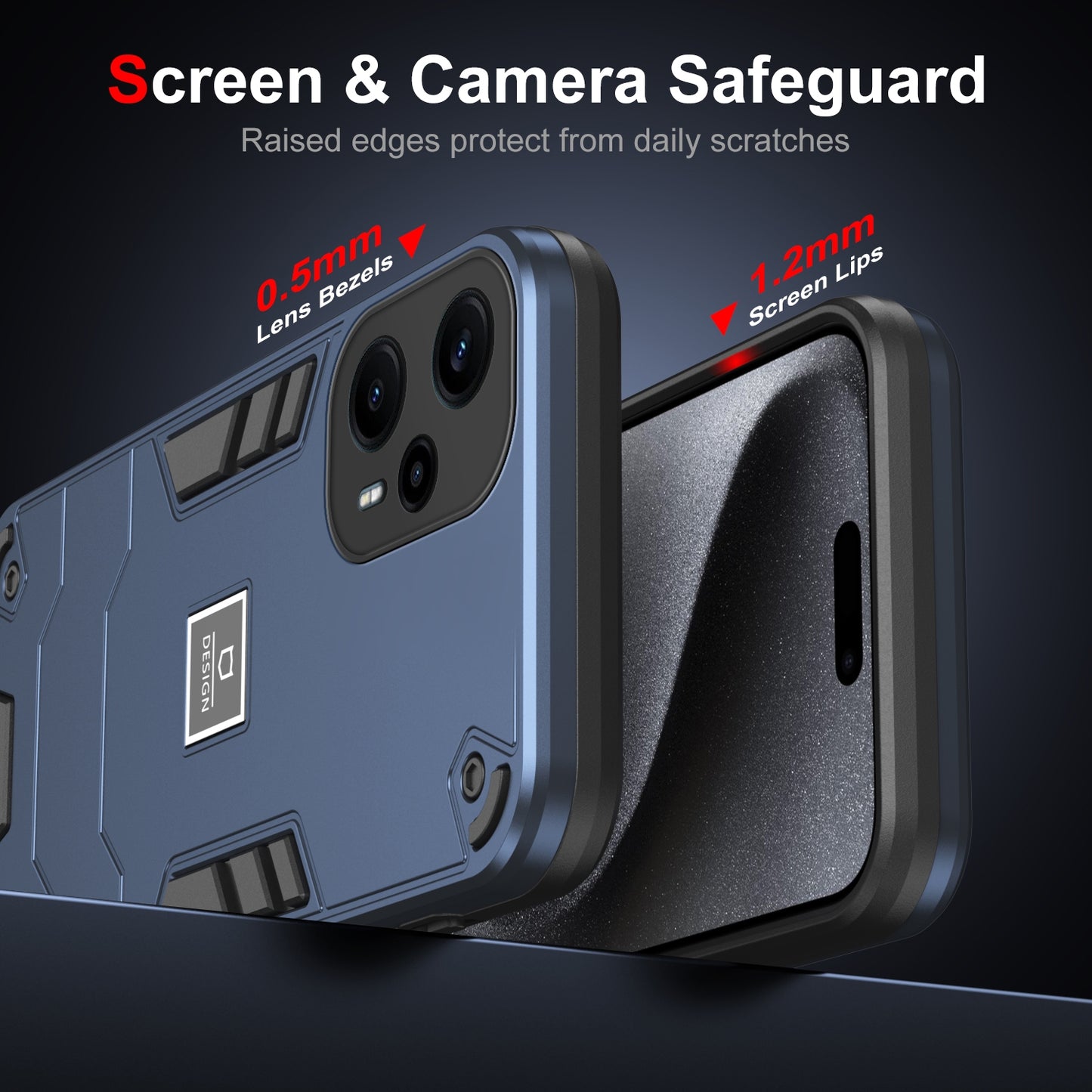 Xiaomi Poco F5 5G 2 in 1 Shockproof, Lightweight Phone Case with TPU+PC Material, Fashionable Design, and Precise Cut-outs