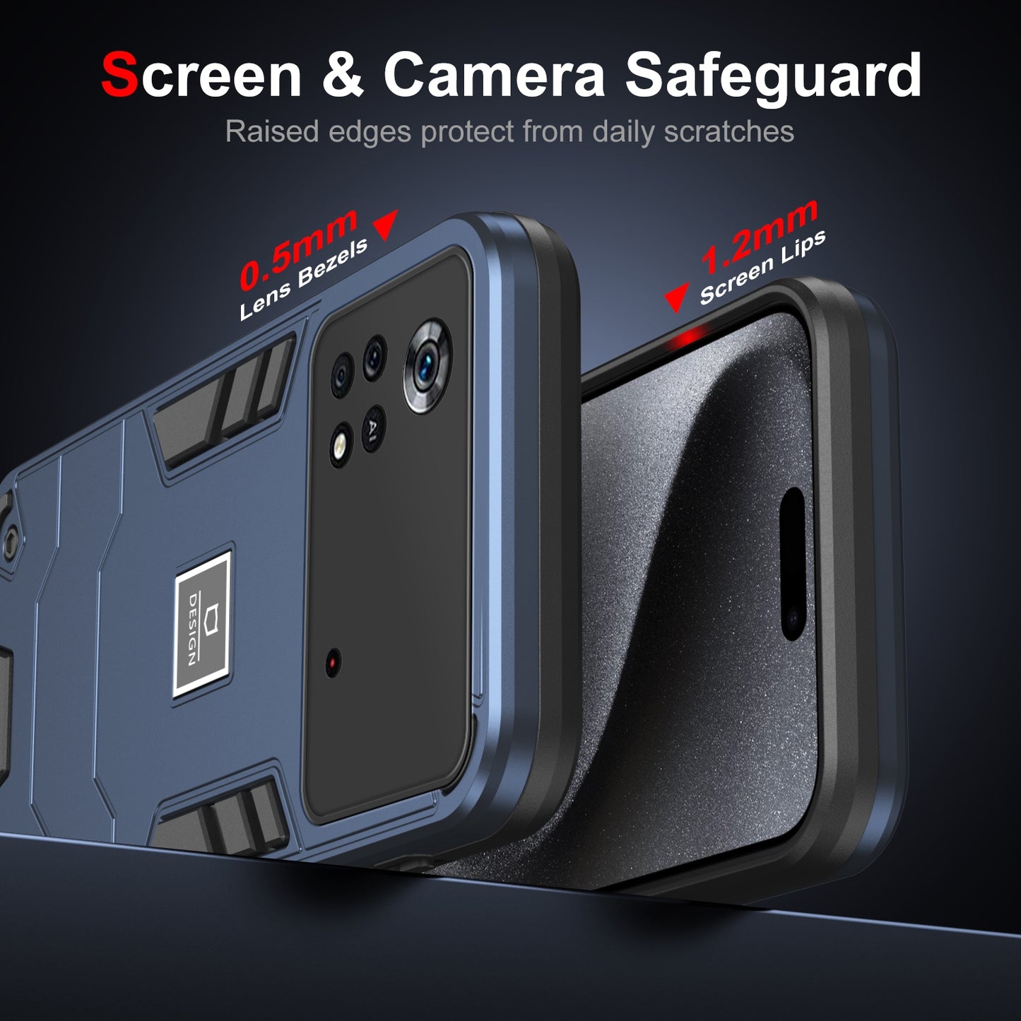 Xiaomi Poco X4 Pro 5G 2 in 1 Shockproof, Lightweight Phone Case with TPU+PC Material, Fashionable Design, and Precise Cut-outs