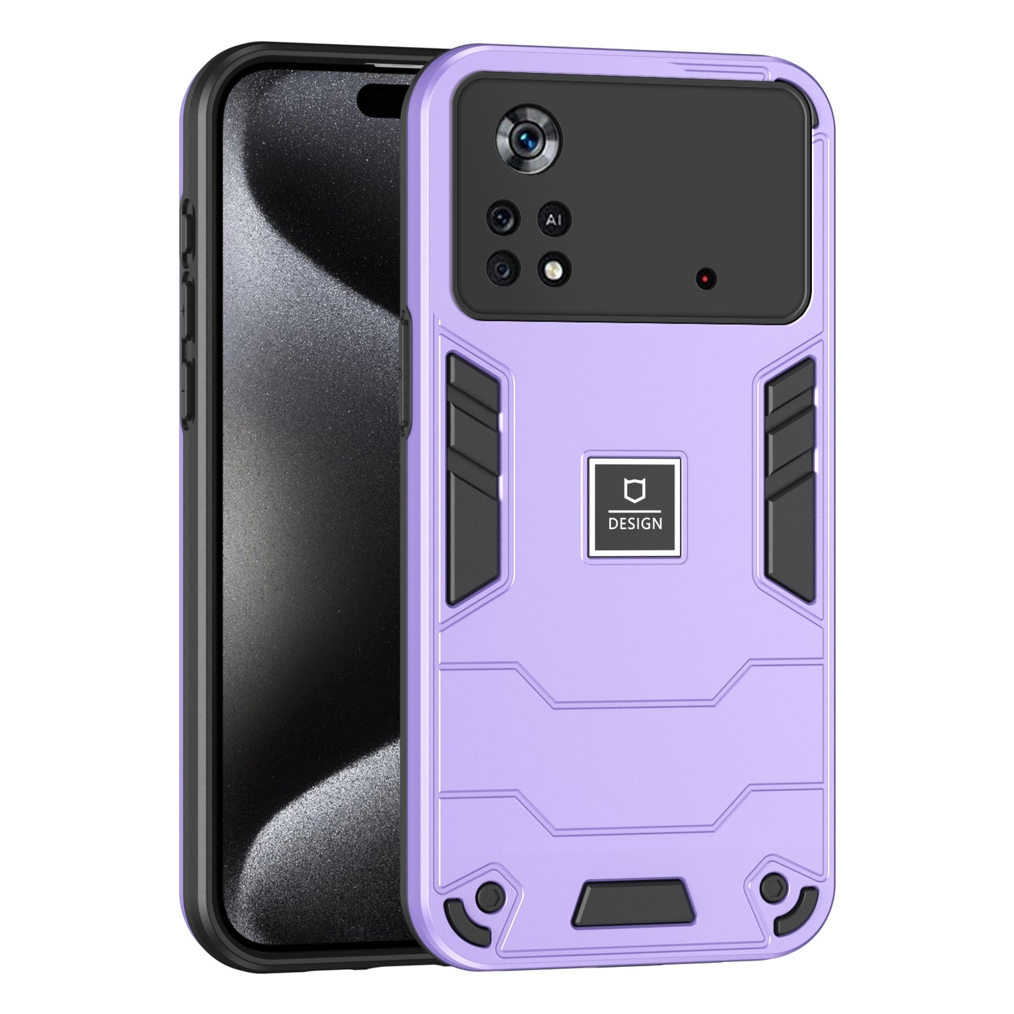 Xiaomi Poco X4 Pro 5G 2 in 1 Shockproof, Lightweight Phone Case with TPU+PC Material, Fashionable Design, and Precise Cut-outs