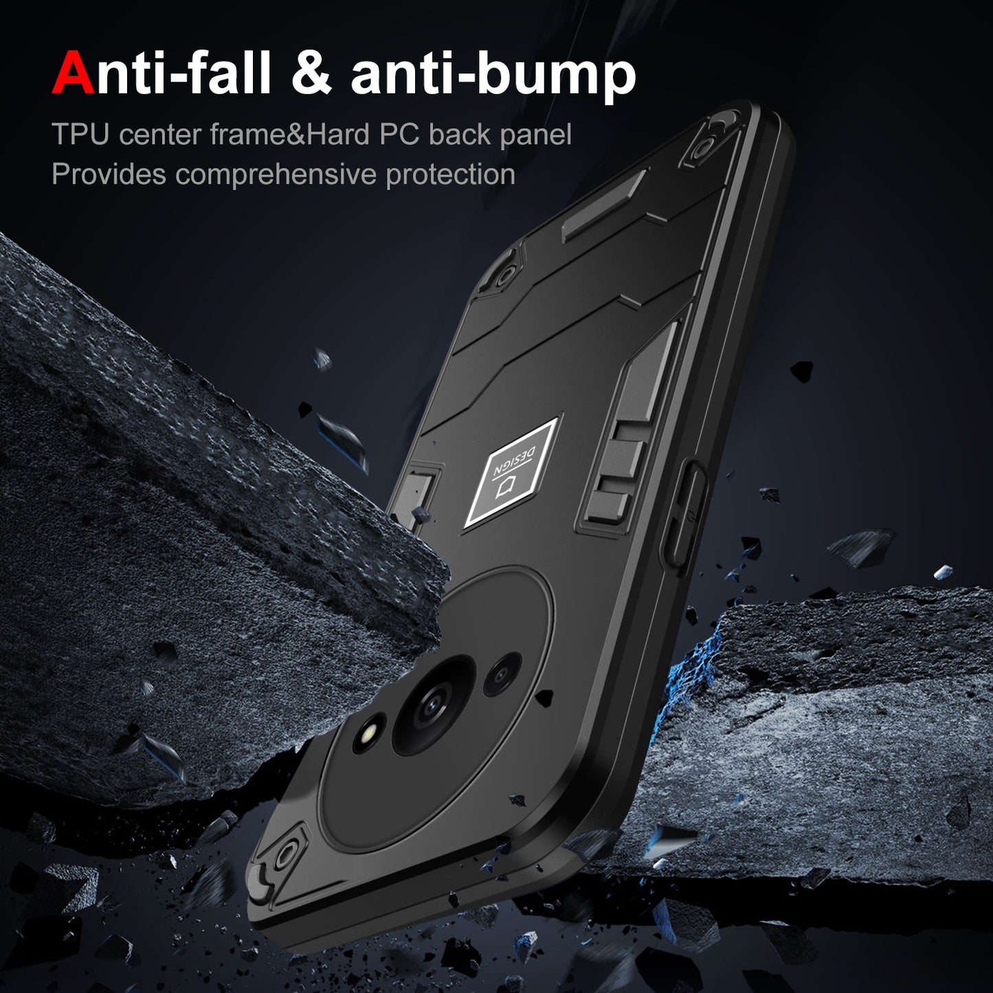 Xiaomi Redmi A3 2 in 1 Shockproof, Lightweight Phone Case with TPU+PC Material, Fashionable Design, and Precise Cut-outs