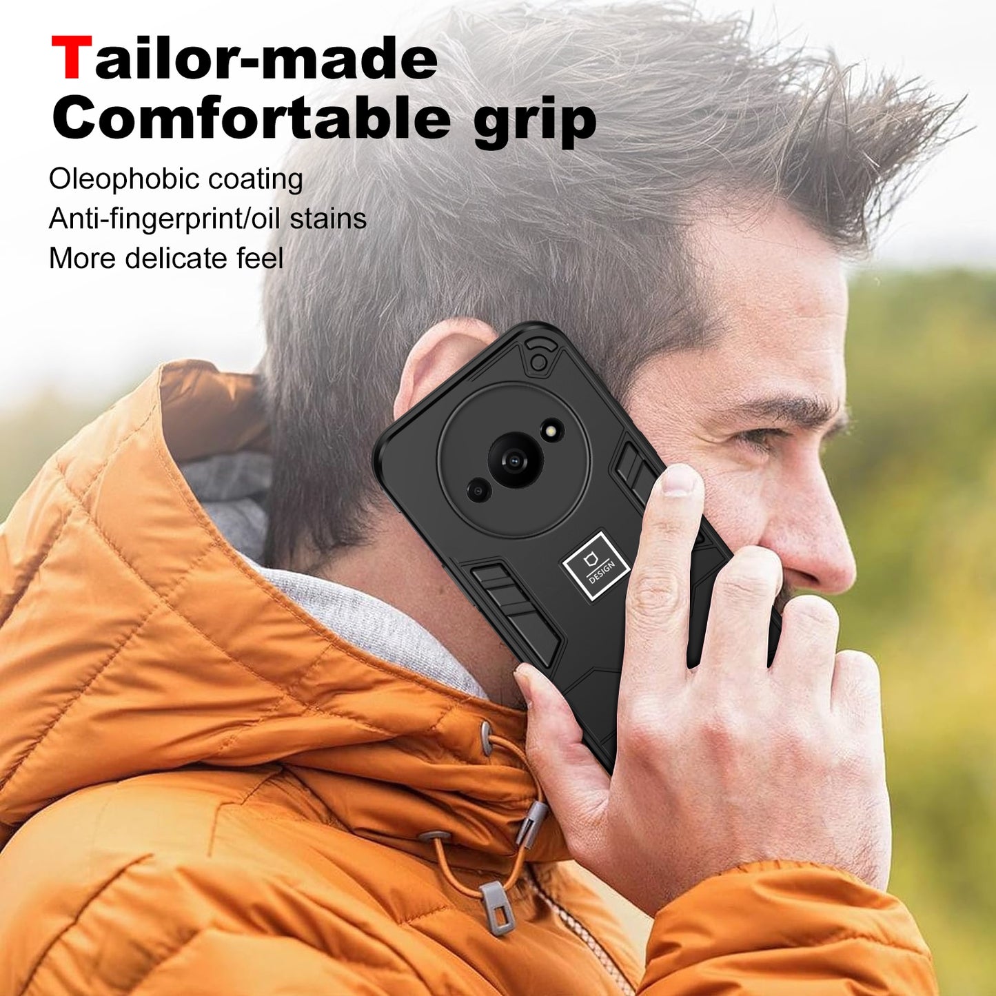 Xiaomi Redmi A3 2 in 1 Shockproof, Lightweight Phone Case with TPU+PC Material, Fashionable Design, and Precise Cut-outs