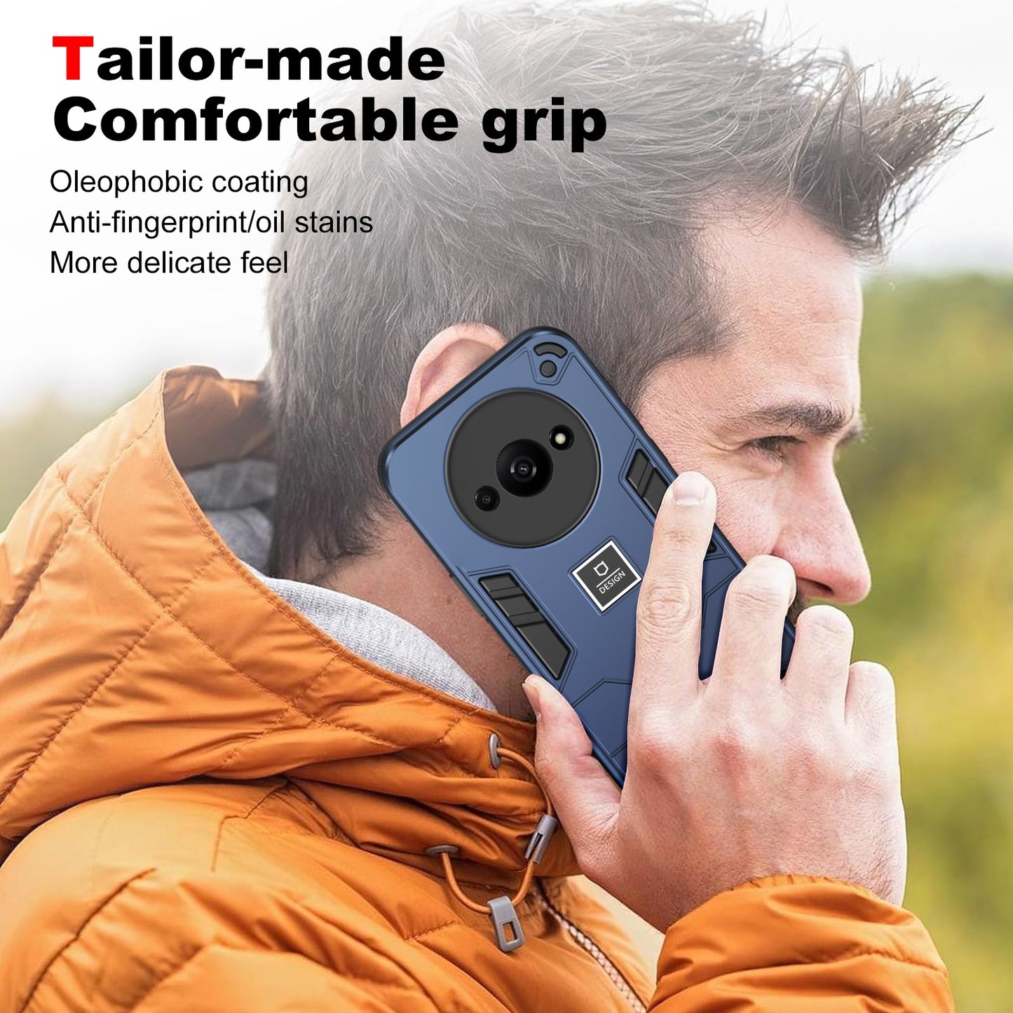 Xiaomi Redmi A3 2 in 1 Shockproof, Lightweight Phone Case with TPU+PC Material, Fashionable Design, and Precise Cut-outs