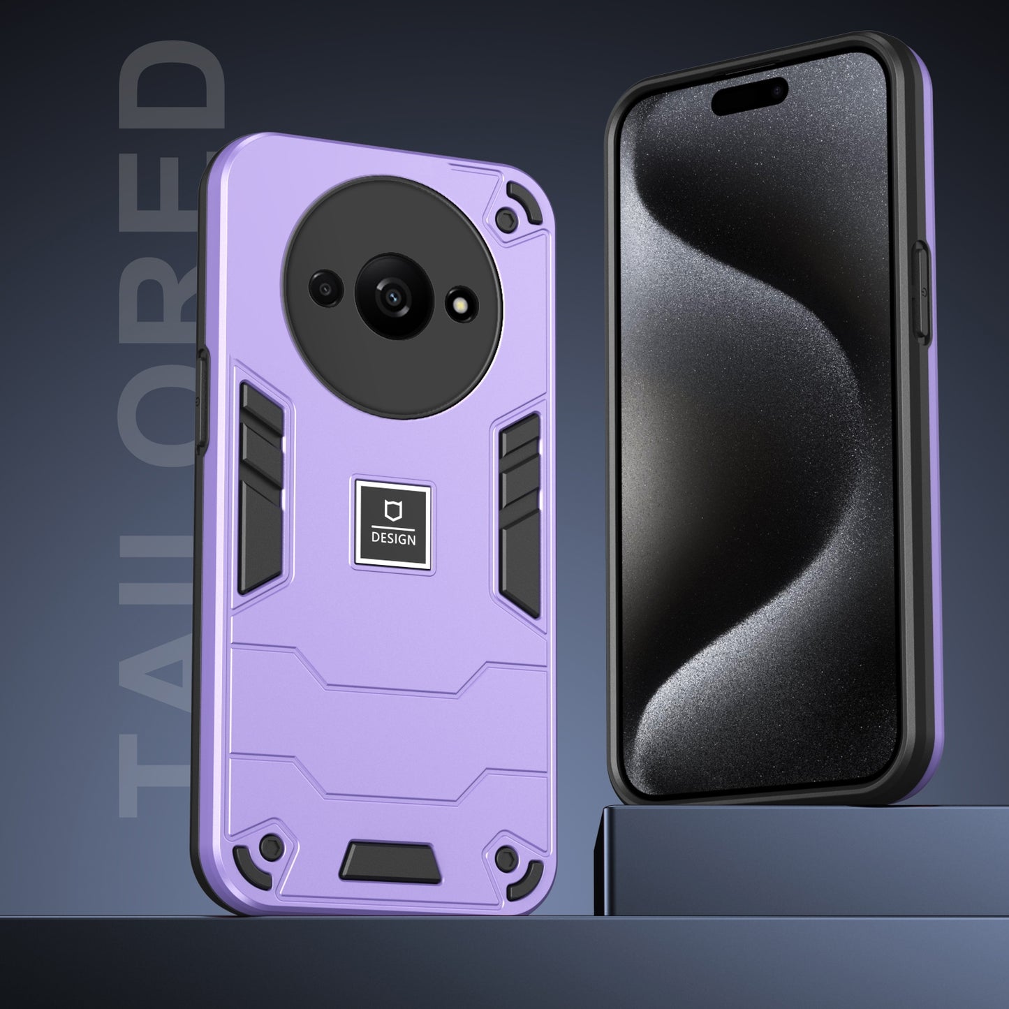 Xiaomi Redmi A3 2 in 1 Shockproof, Lightweight Phone Case with TPU+PC Material, Fashionable Design, and Precise Cut-outs