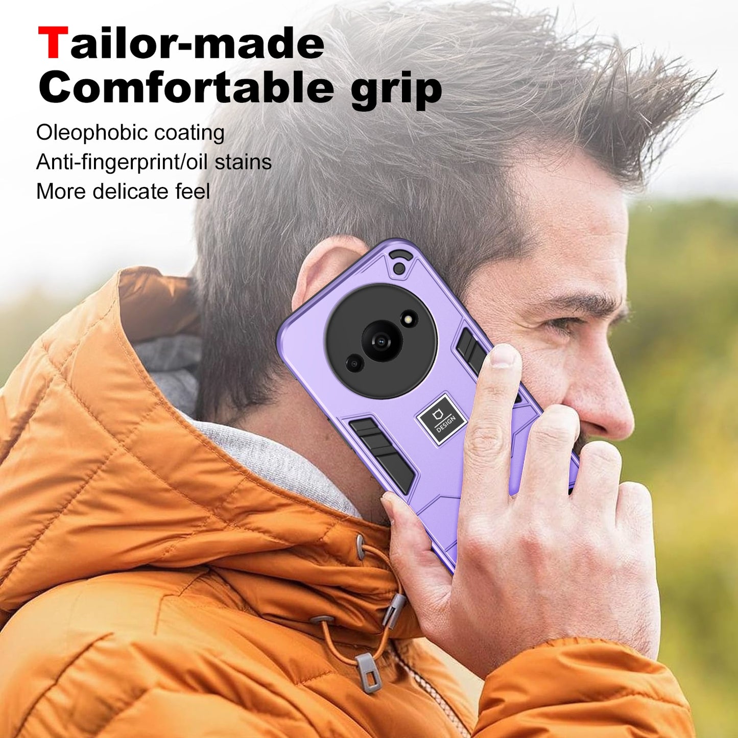 Xiaomi Redmi A3 2 in 1 Shockproof, Lightweight Phone Case with TPU+PC Material, Fashionable Design, and Precise Cut-outs