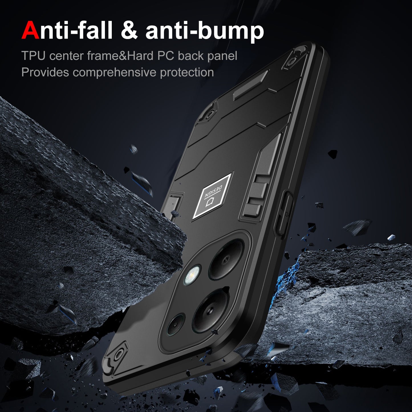 Xiaomi Redmi Note 13 Pro 4G Global 2 in 1 Shockproof, Lightweight Phone Case with TPU+PC Material, Fashionable Design, and Precise Cut-outs