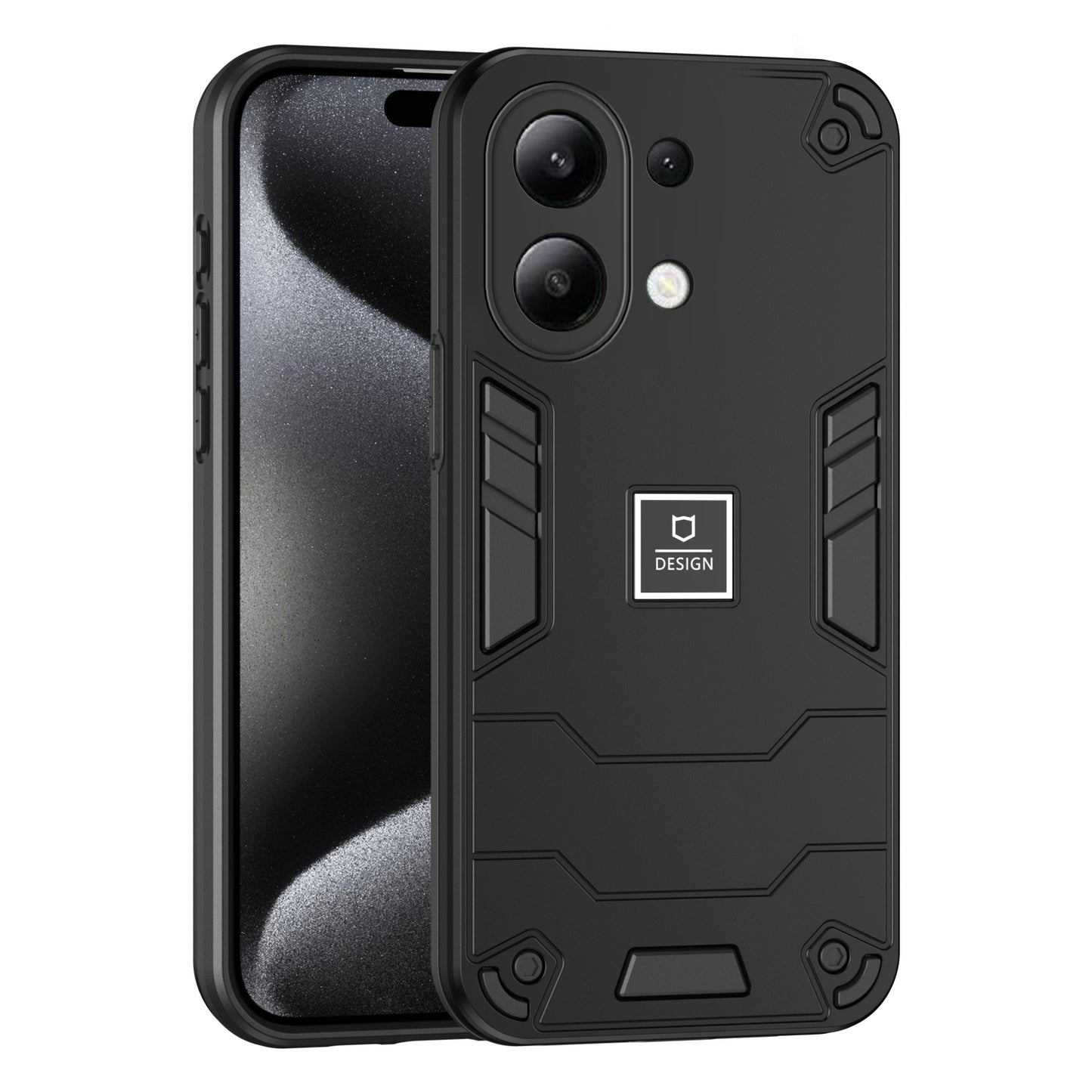 Xiaomi Redmi Note 13 4G Global 2 in 1 Shockproof, Lightweight Phone Case with TPU+PC Material, Fashionable Design, and Precise Cut-outs