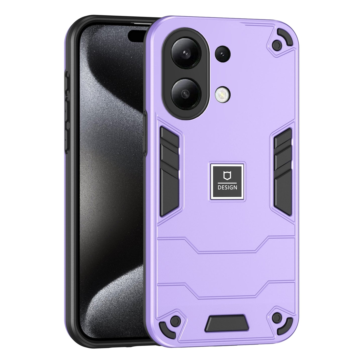 Xiaomi Redmi Note 13 4G Global 2 in 1 Shockproof, Lightweight Phone Case with TPU+PC Material, Fashionable Design, and Precise Cut-outs