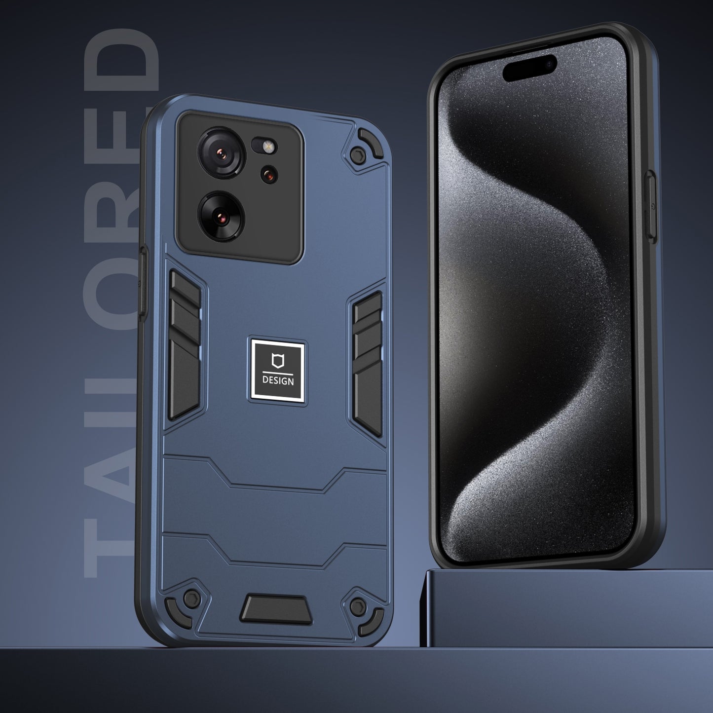 Xiaomi 13T 2 in 1 Shockproof, Lightweight Phone Case with TPU+PC Material, Fashionable Design, and Precise Cut-outs