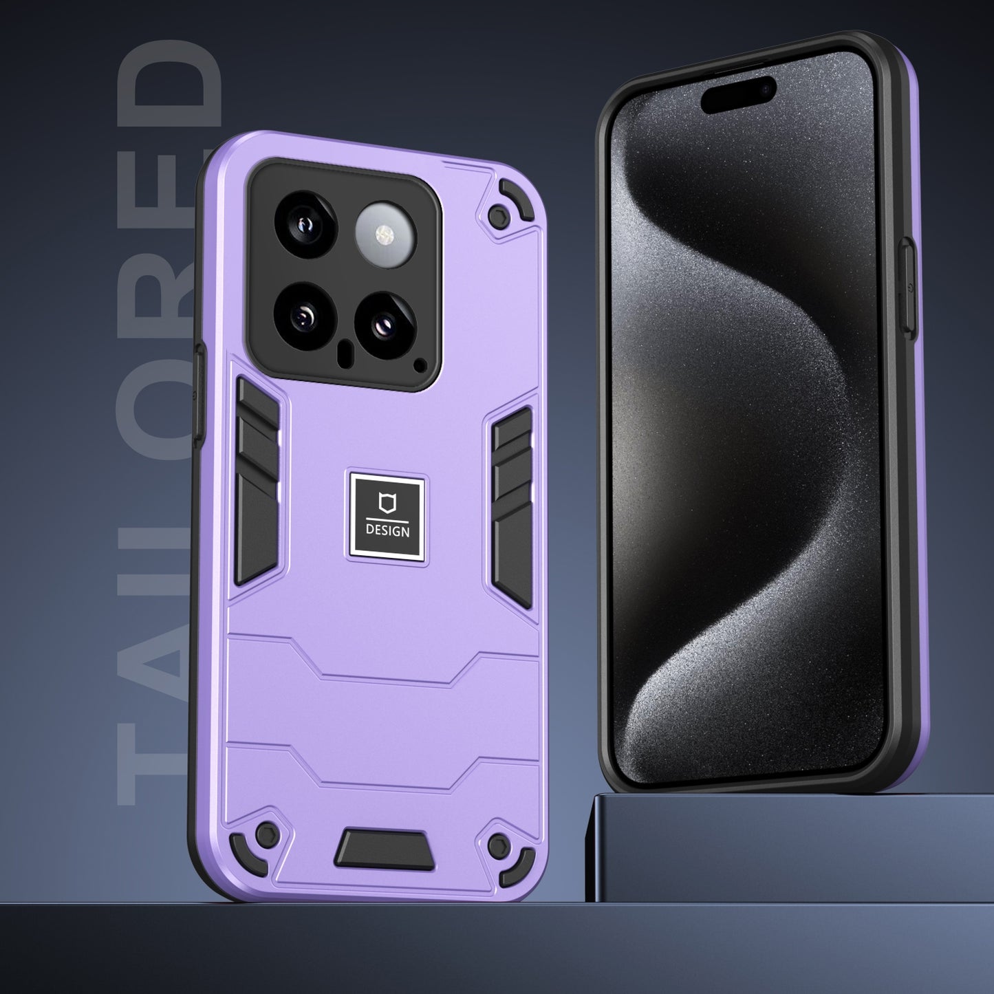 Xiaomi 14 2 in 1 Shockproof, Lightweight Phone Case with TPU+PC Material, Fashionable Design, and Precise Cut-outs