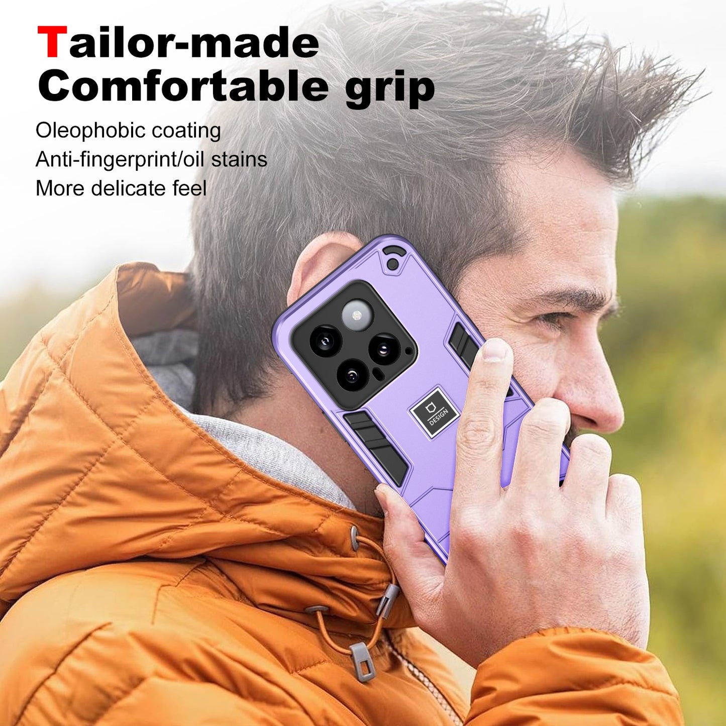 Xiaomi 14 2 in 1 Shockproof, Lightweight Phone Case with TPU+PC Material, Fashionable Design, and Precise Cut-outs