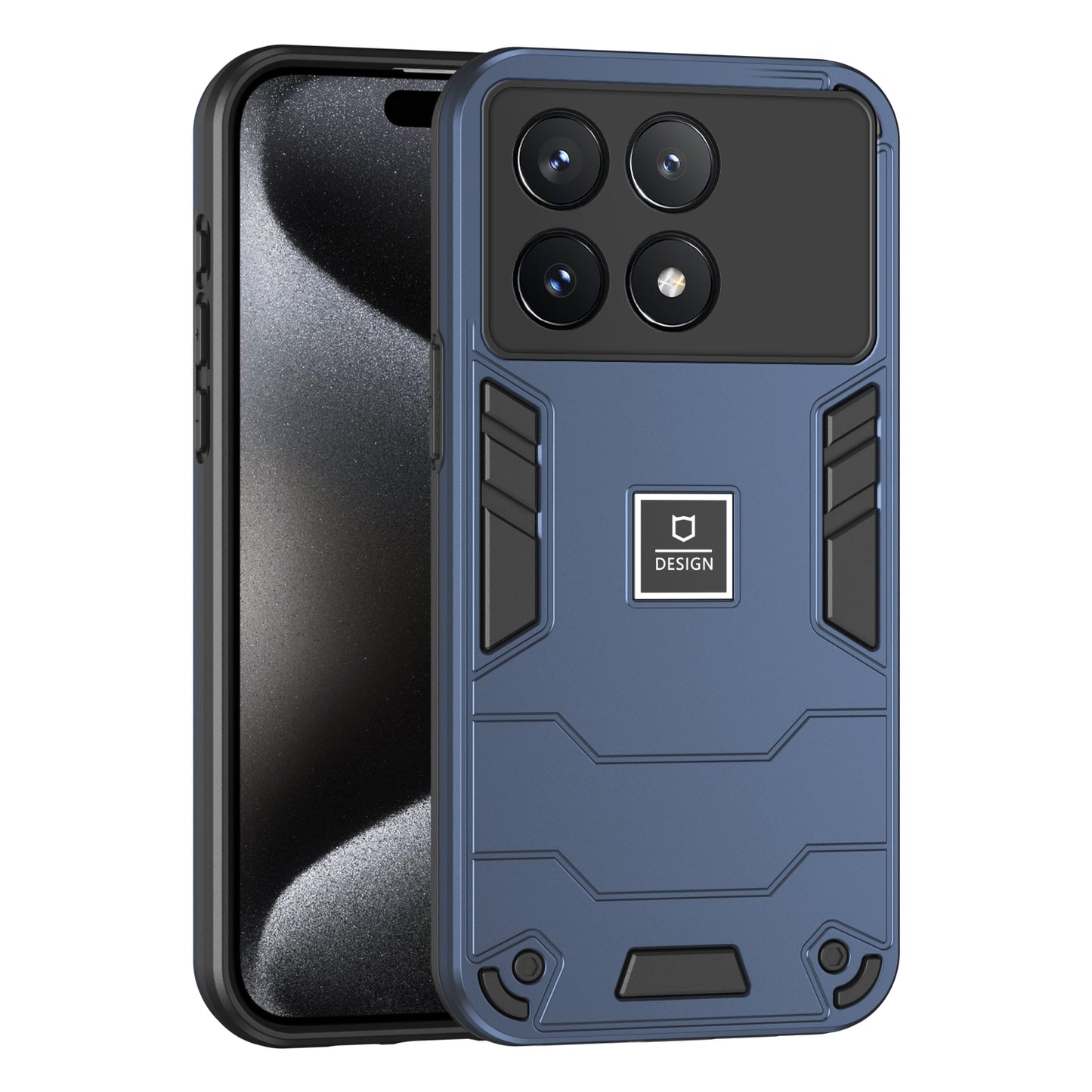 Xiaomi Poco X6 Pro 5G 2 in 1 Shockproof, Lightweight Phone Case with TPU+PC Material, Fashionable Design, and Precise Cut-outs