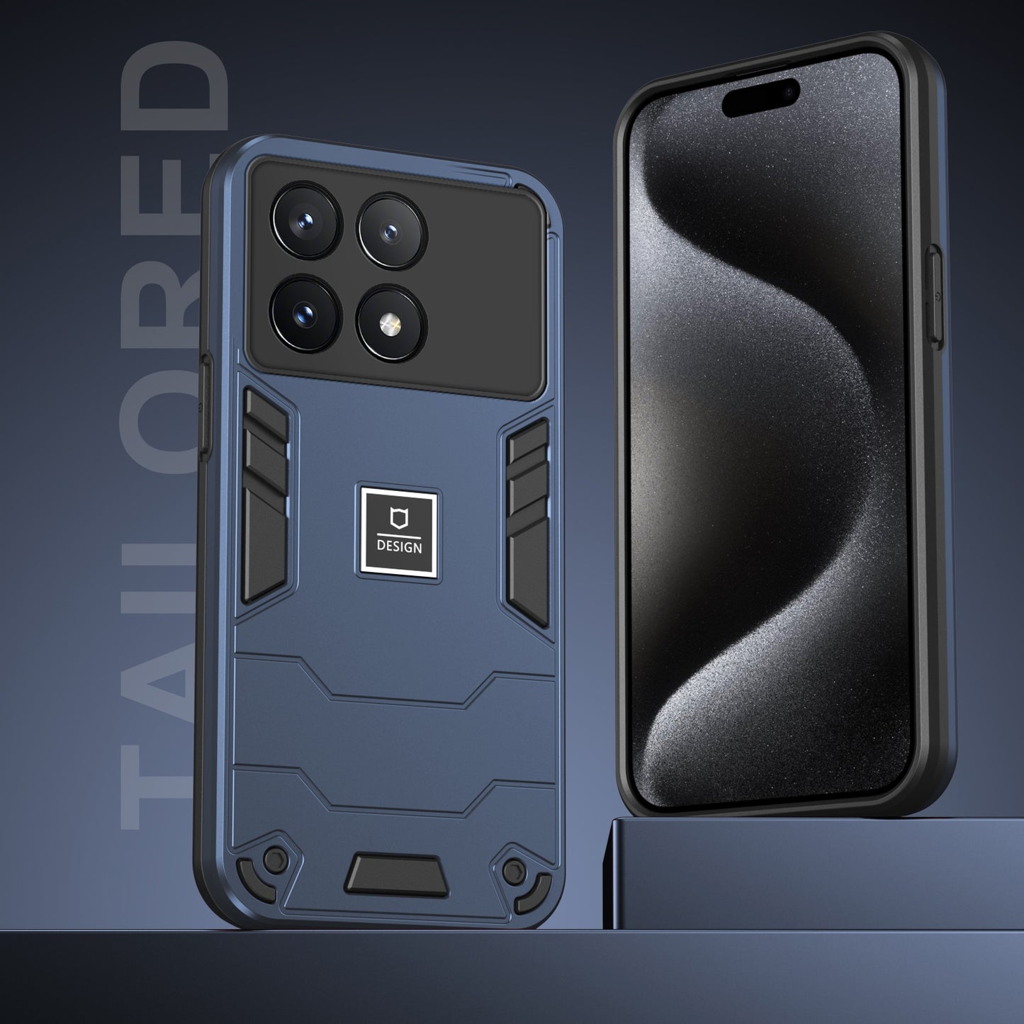 Xiaomi Poco X6 Pro 5G 2 in 1 Shockproof, Lightweight Phone Case with TPU+PC Material, Fashionable Design, and Precise Cut-outs