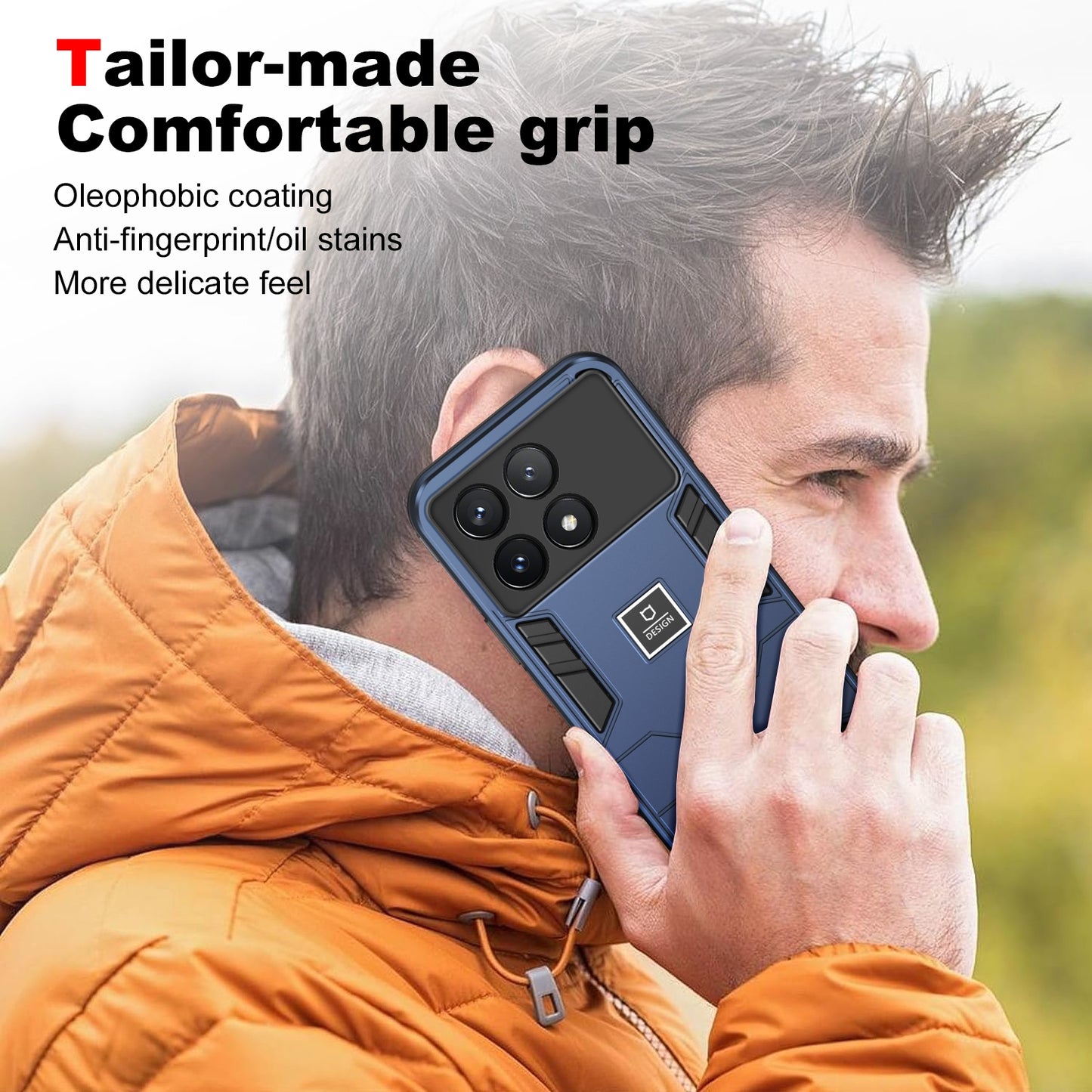 Xiaomi Poco X6 Pro 5G 2 in 1 Shockproof, Lightweight Phone Case with TPU+PC Material, Fashionable Design, and Precise Cut-outs
