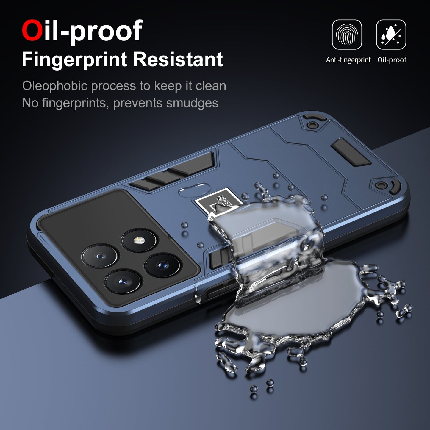 Xiaomi Poco X6 Pro 5G 2 in 1 Shockproof, Lightweight Phone Case with TPU+PC Material, Fashionable Design, and Precise Cut-outs